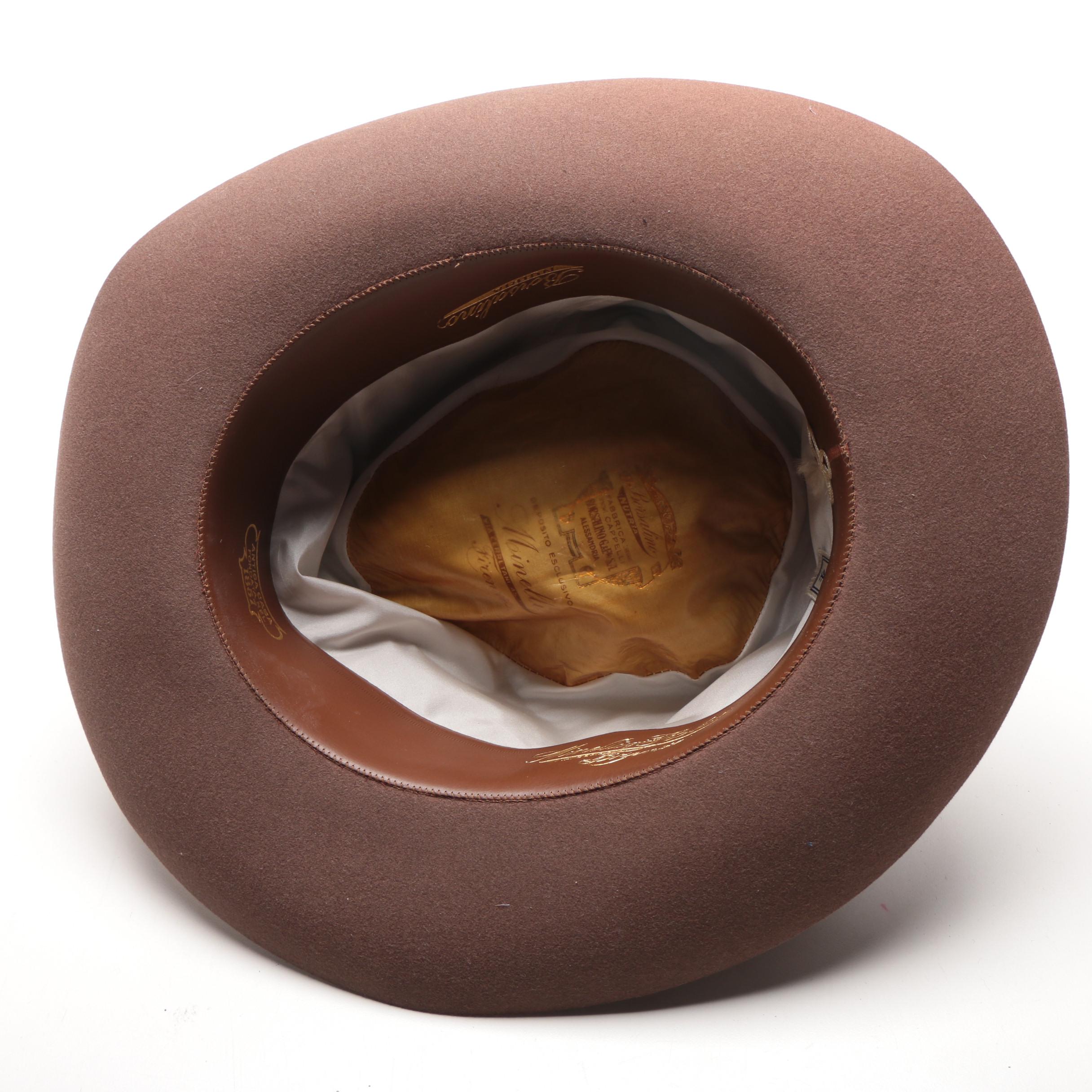 Borsalino Brown Felted Nutria Hat