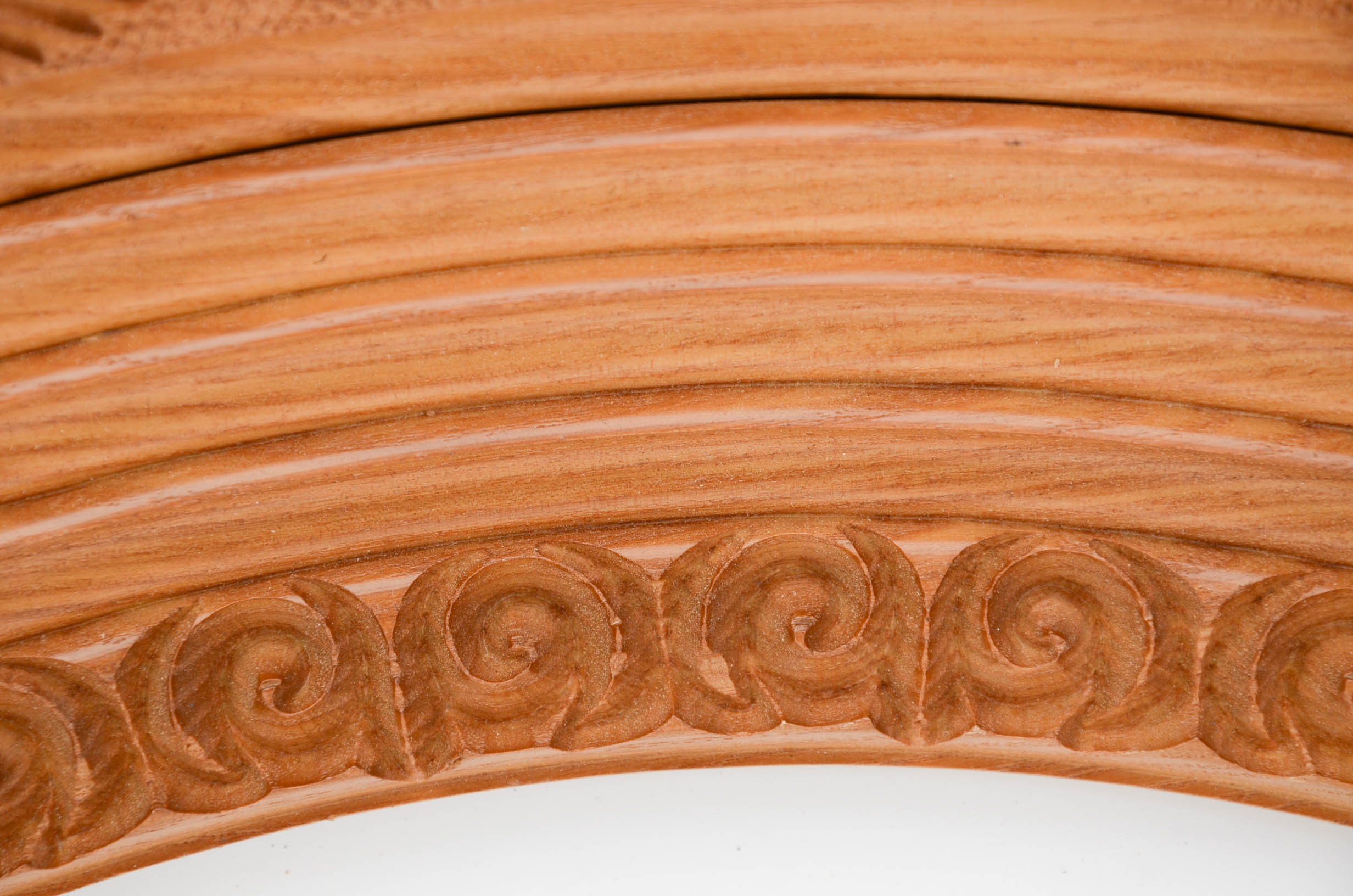 Deeply Carved Wooden Oval Frame