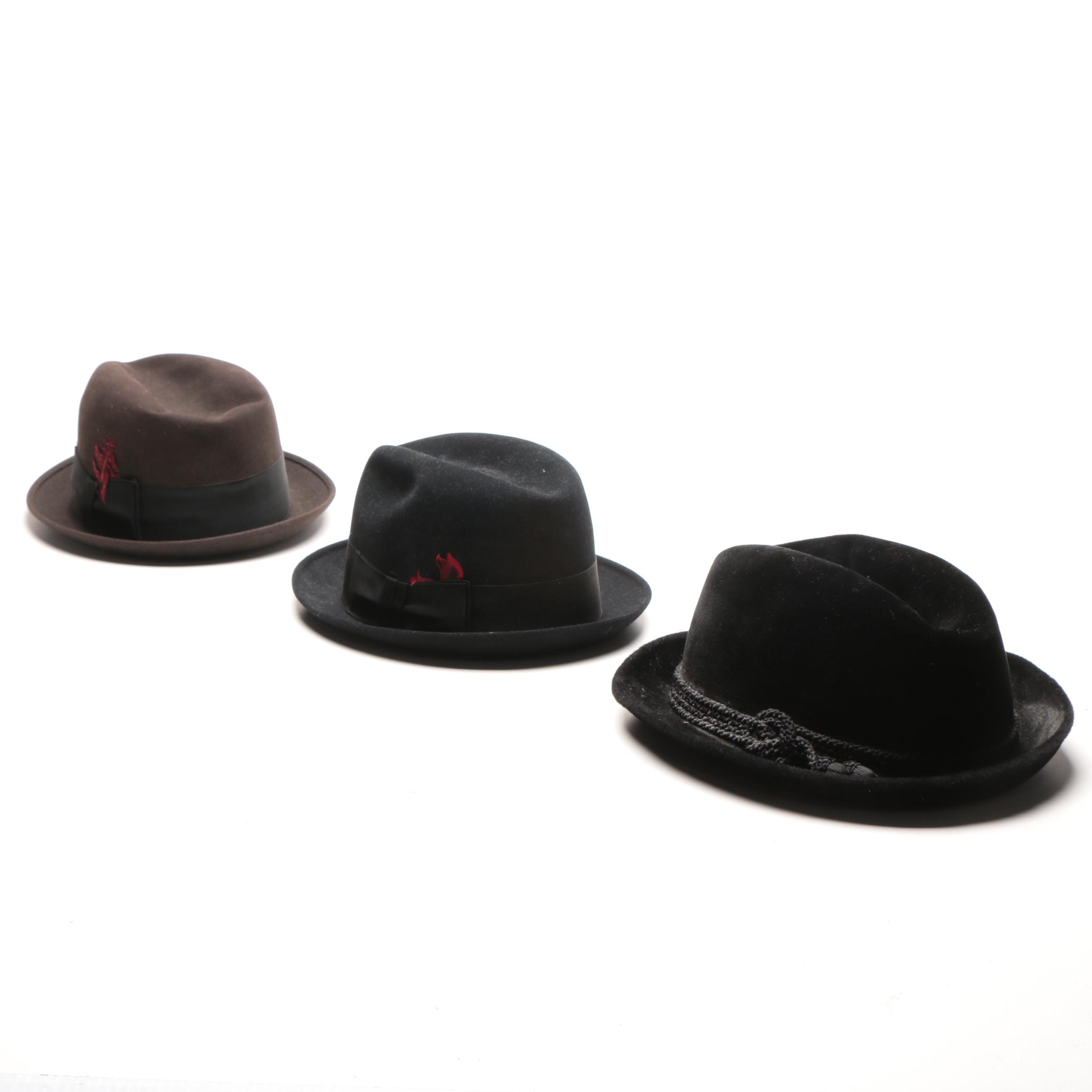 Assorted Black Fedoras