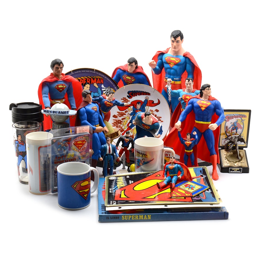 Collection of DC Comics Superman Collectibles