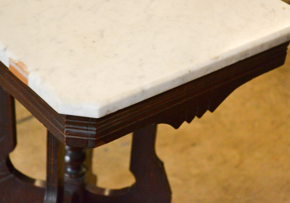 Eastlake Marble Top Side Table