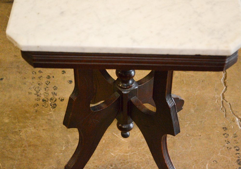 Eastlake Marble Top Side Table