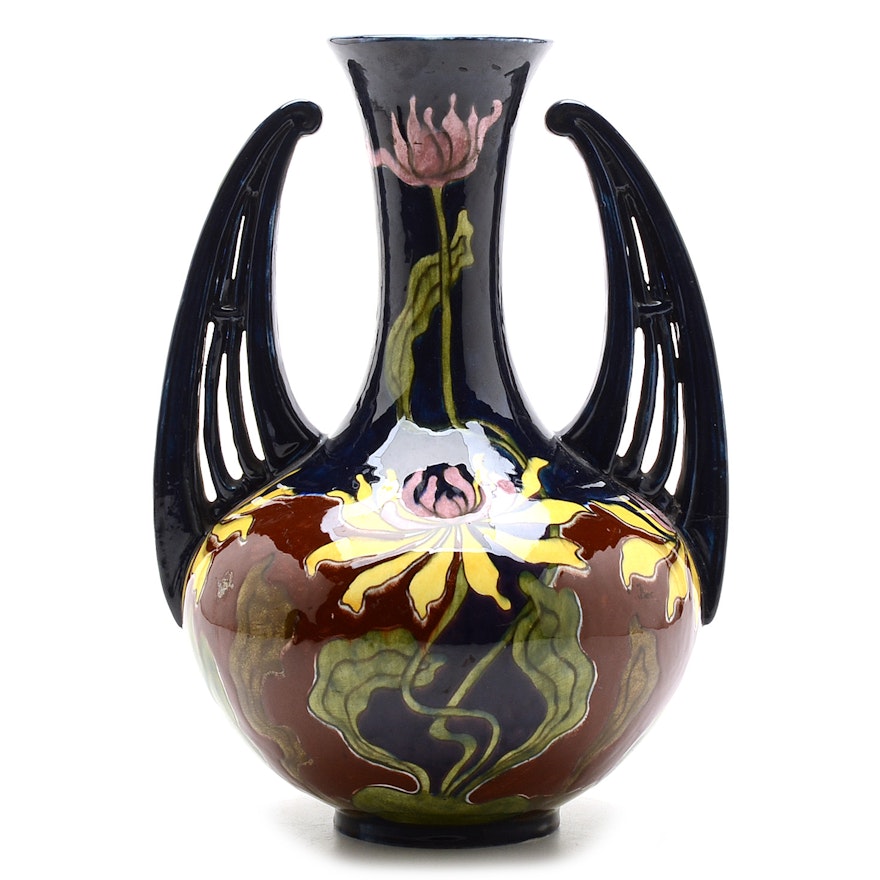 Old Moravian Austria Pottery Arts & Crafts Vase (c.1899-1918)