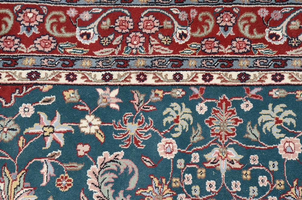 Hand-Knotted Indo-Persian Wool Area Rug