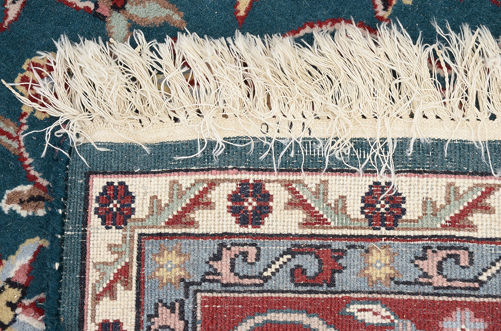 Hand-Knotted Indo-Persian Wool Area Rug