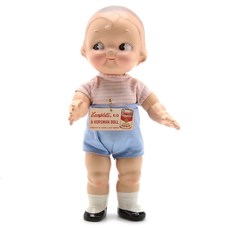 A Vintage Campbell's Kid Boy Doll by Horsman