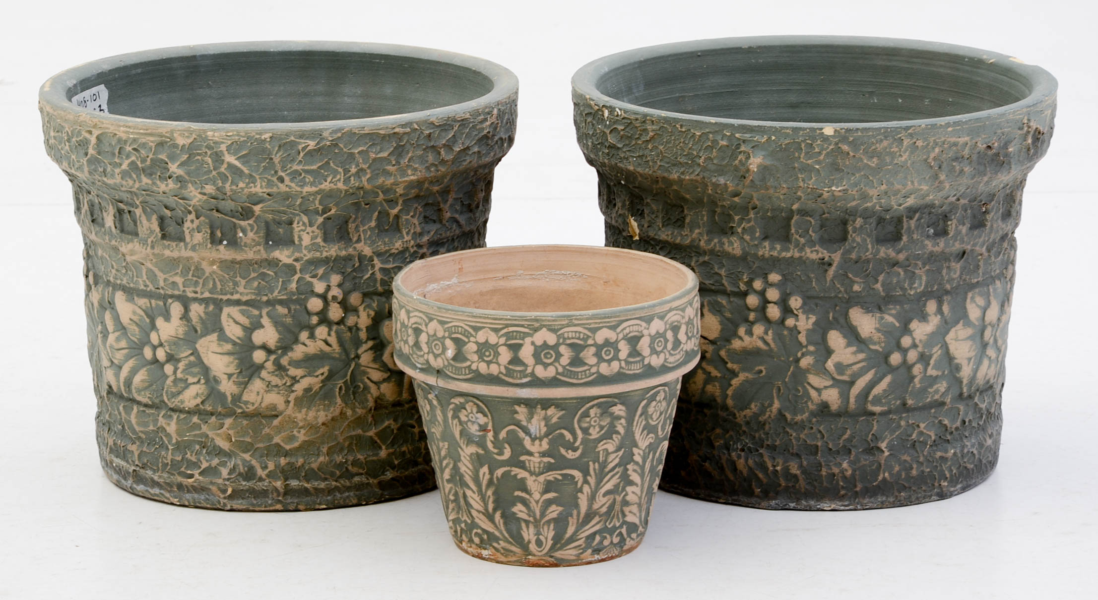 Brush Ware Style Earthenware Pots