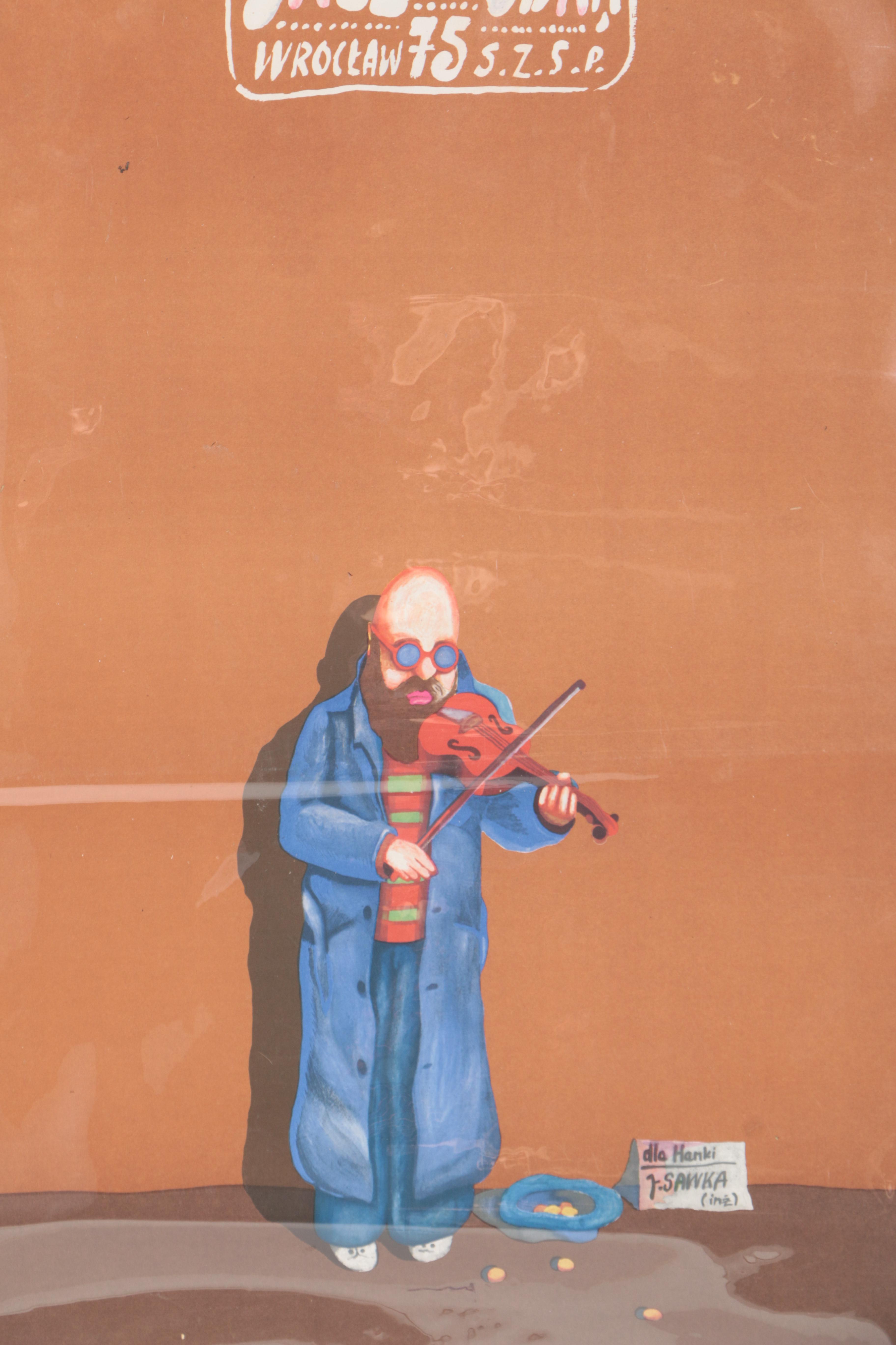 1975 "Jazz nad Odra" Jazz Festival Offset Lithograph Poster