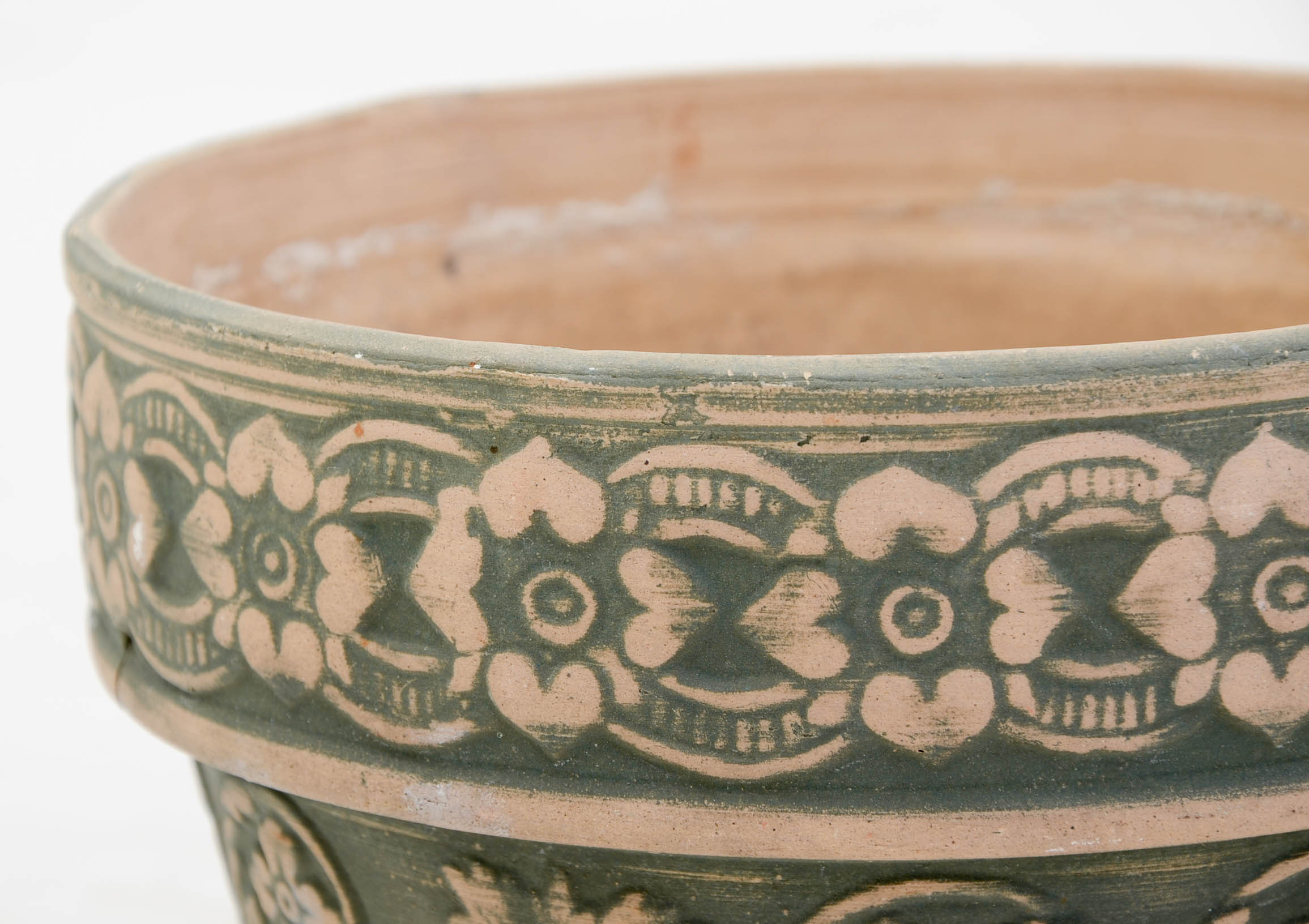 Brush Ware Style Earthenware Pots