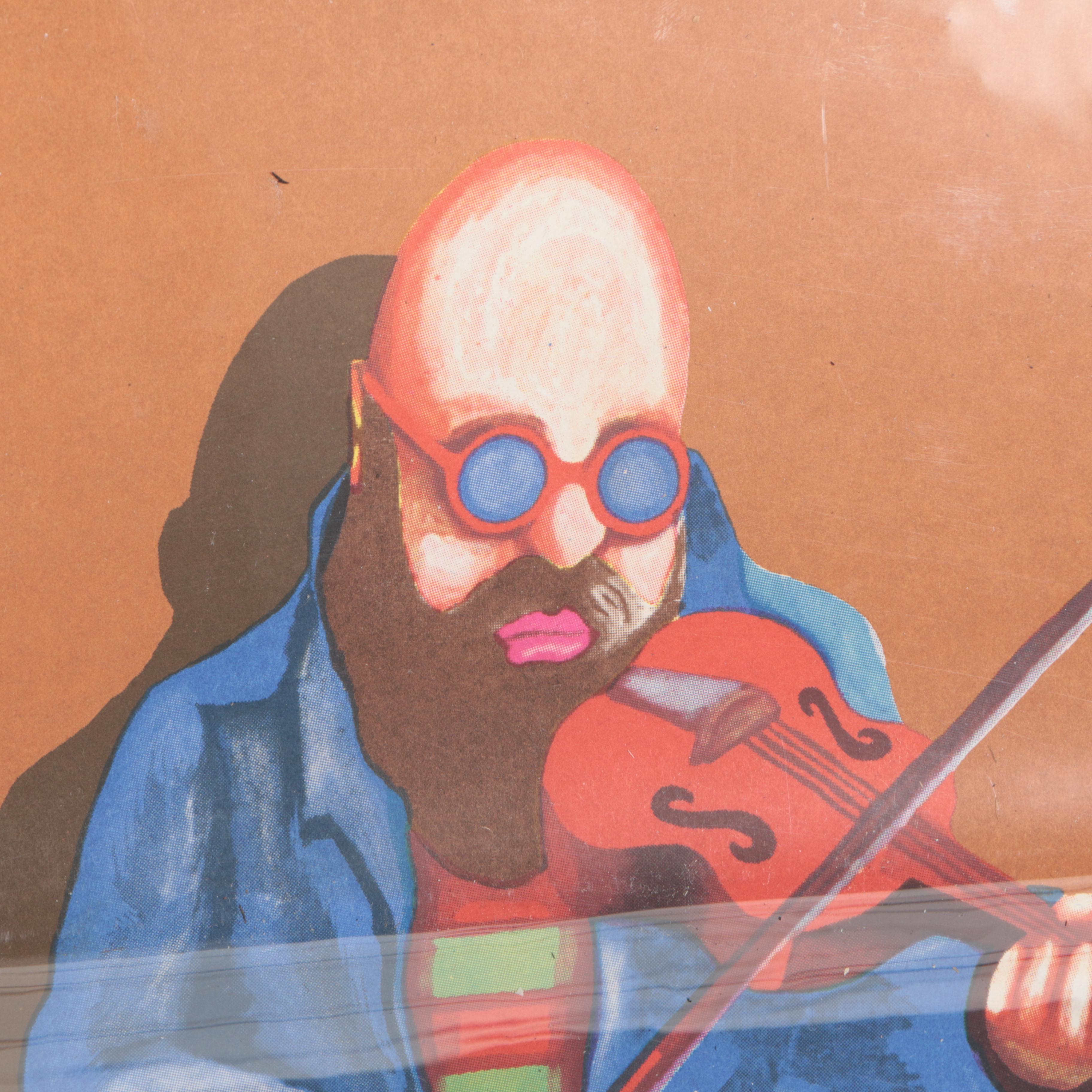 1975 "Jazz nad Odra" Jazz Festival Offset Lithograph Poster