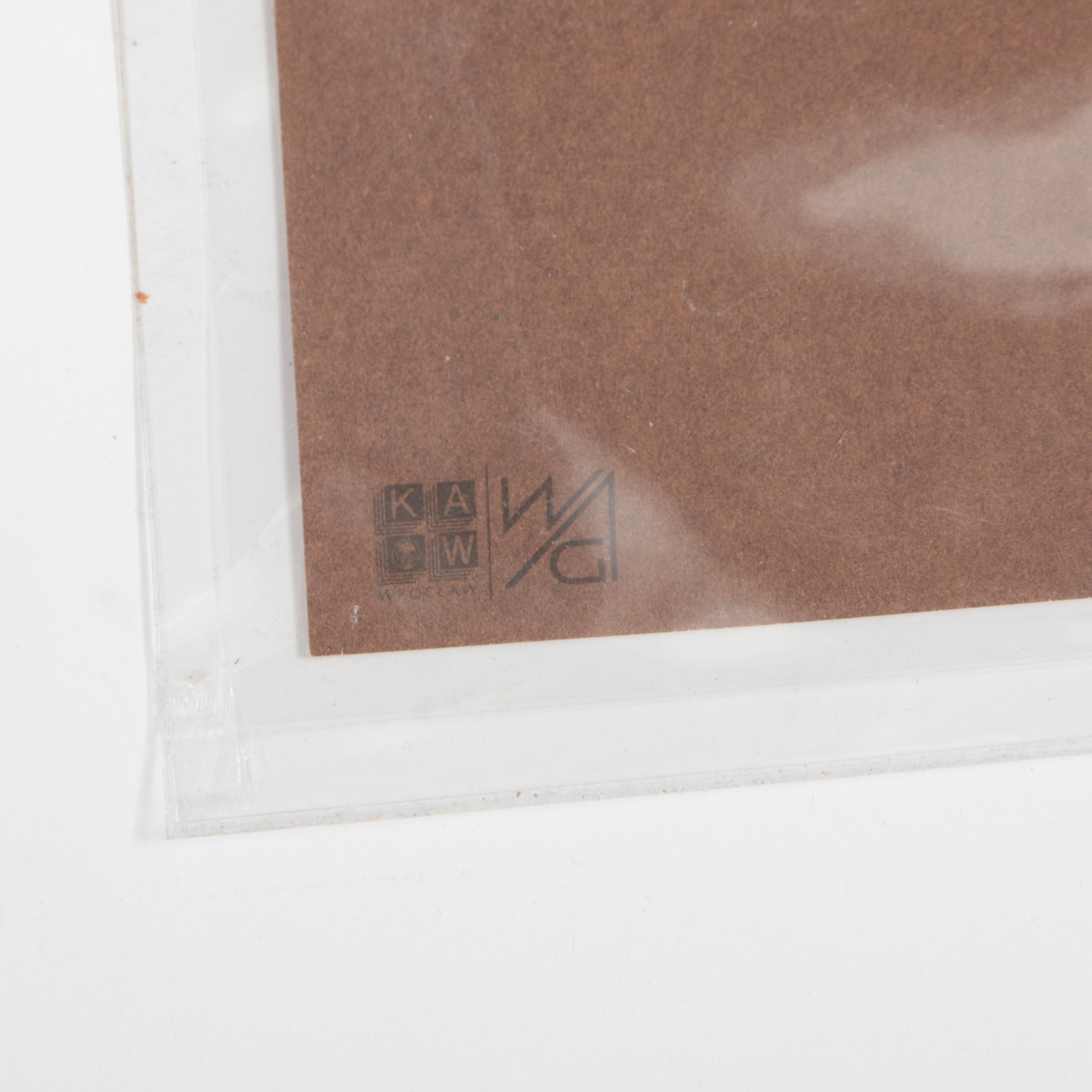 1975 "Jazz nad Odra" Jazz Festival Offset Lithograph Poster