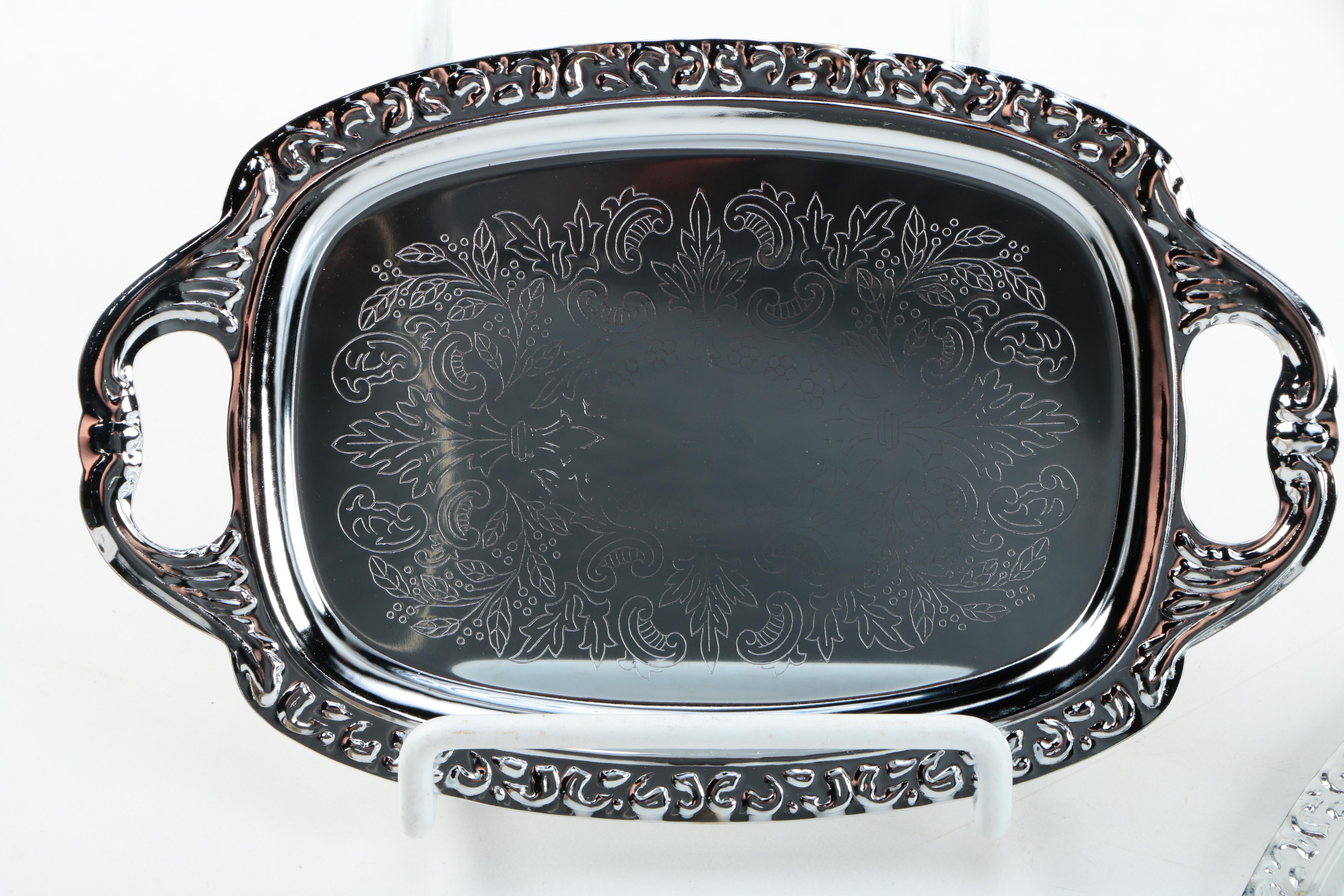 Silver-Plate and Silver-Tone Servingware Including F. B. Rogers