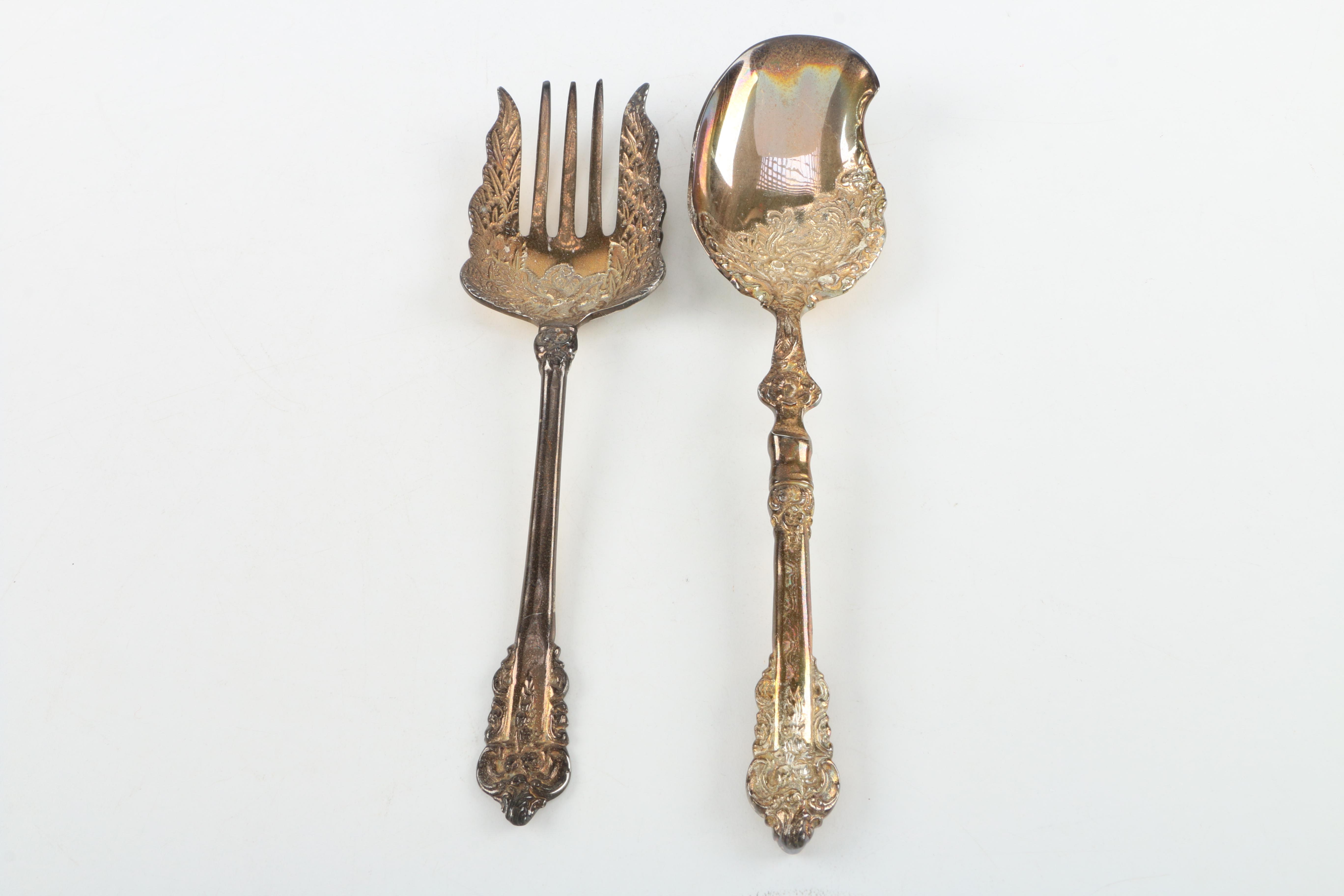 Silver-Plate and Silver-Tone Servingware Including F. B. Rogers