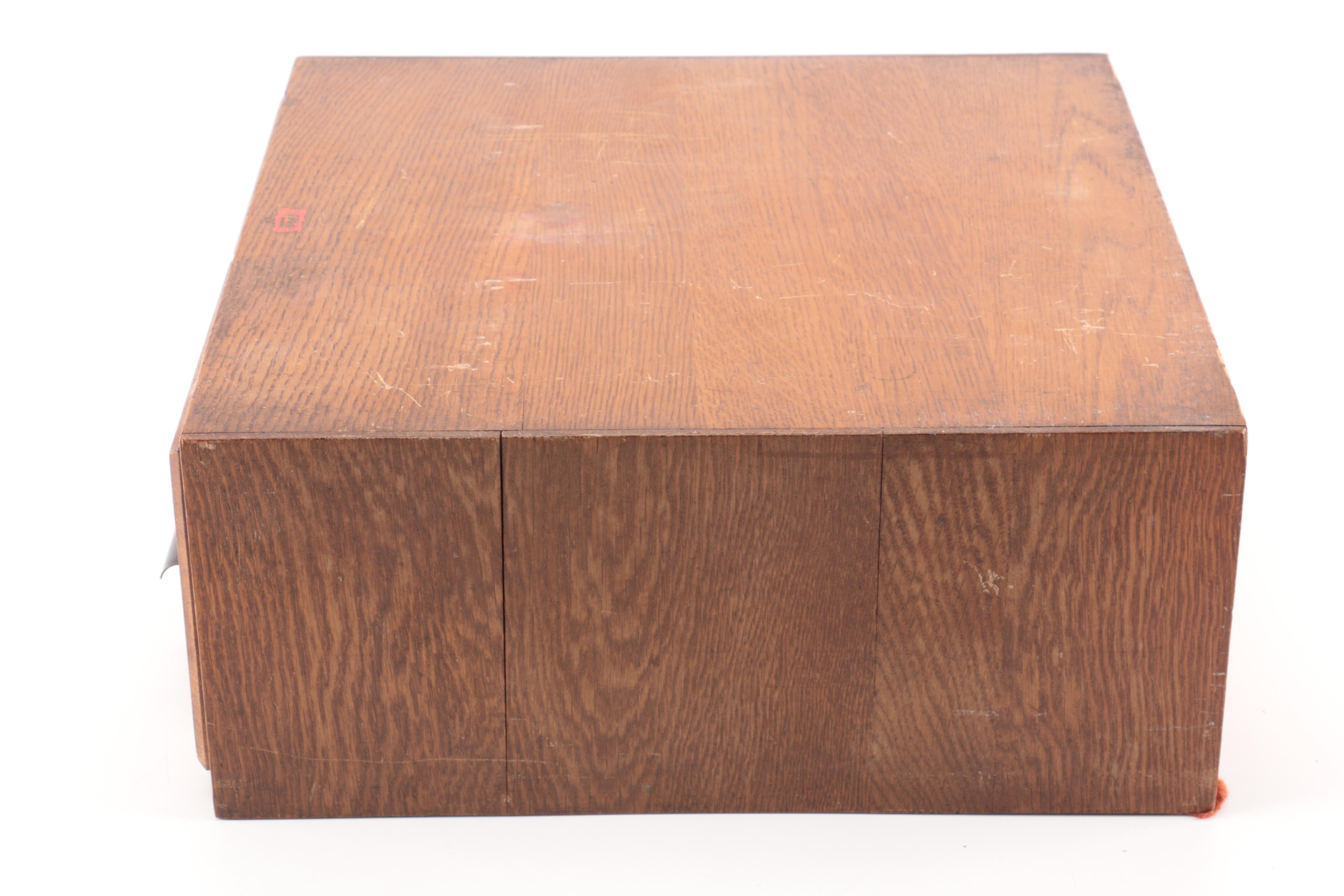 Vintage Oak Two-Drawer Index Card File by Weis