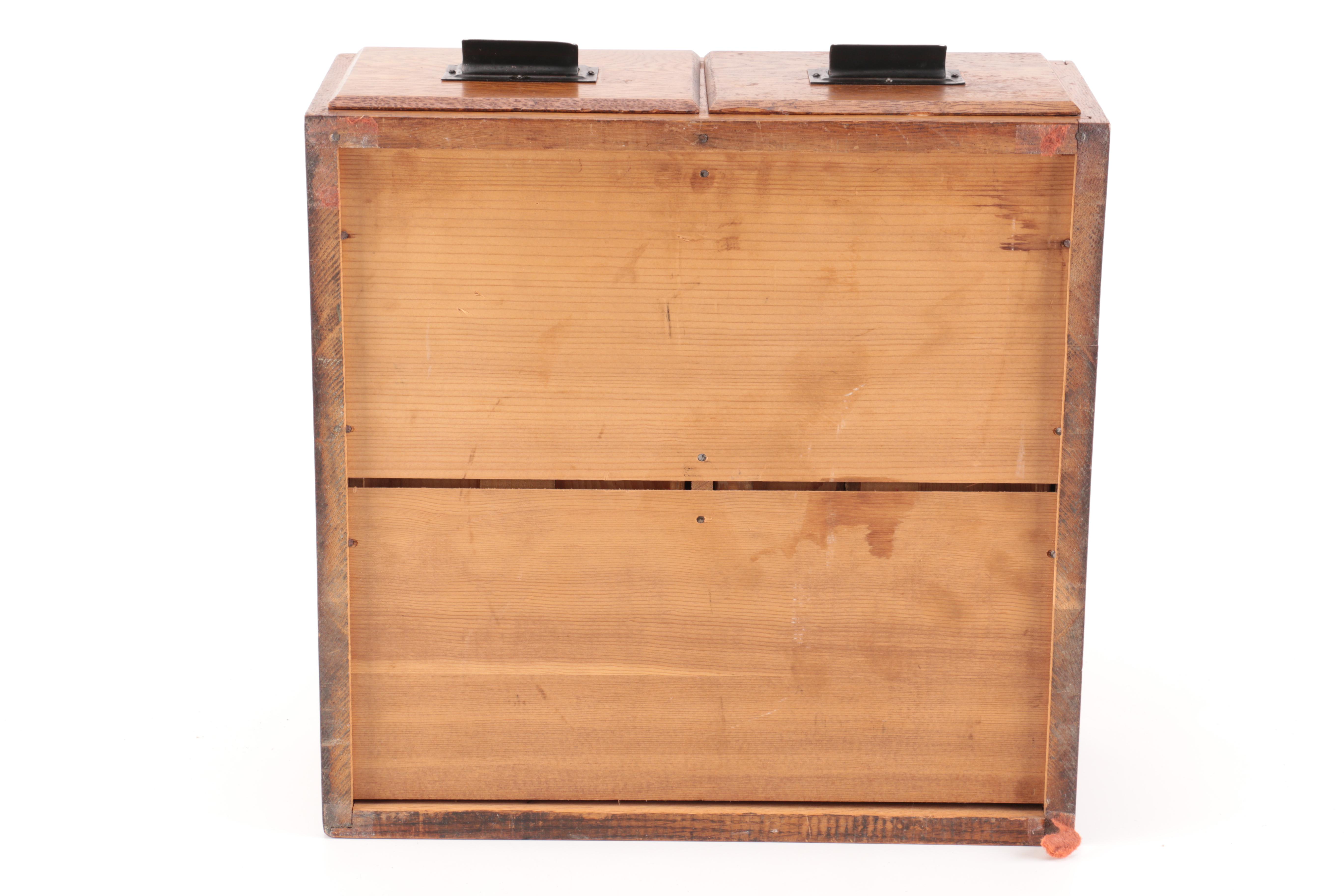 Vintage Oak Two-Drawer Index Card File by Weis