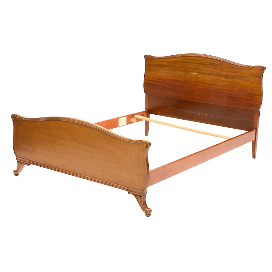 Vintage Mahogany Full-Size Bed Frame by Rway