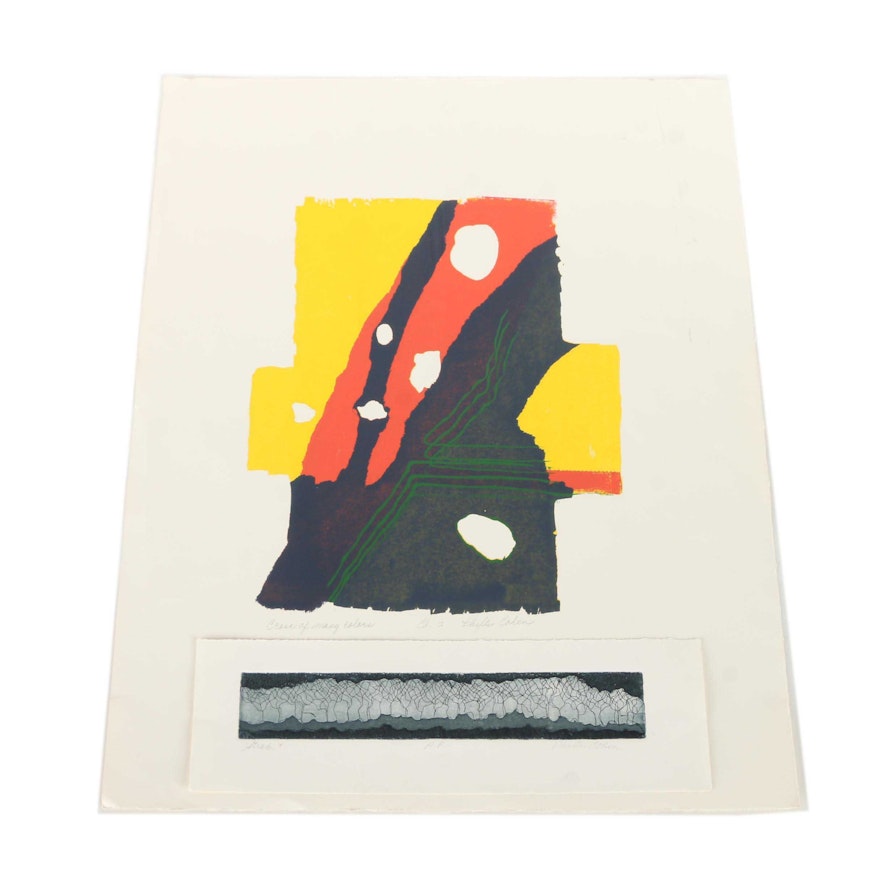 Phyllis Cohen Limited Edition Prints "Strāta" and "Cross of Many Colors"