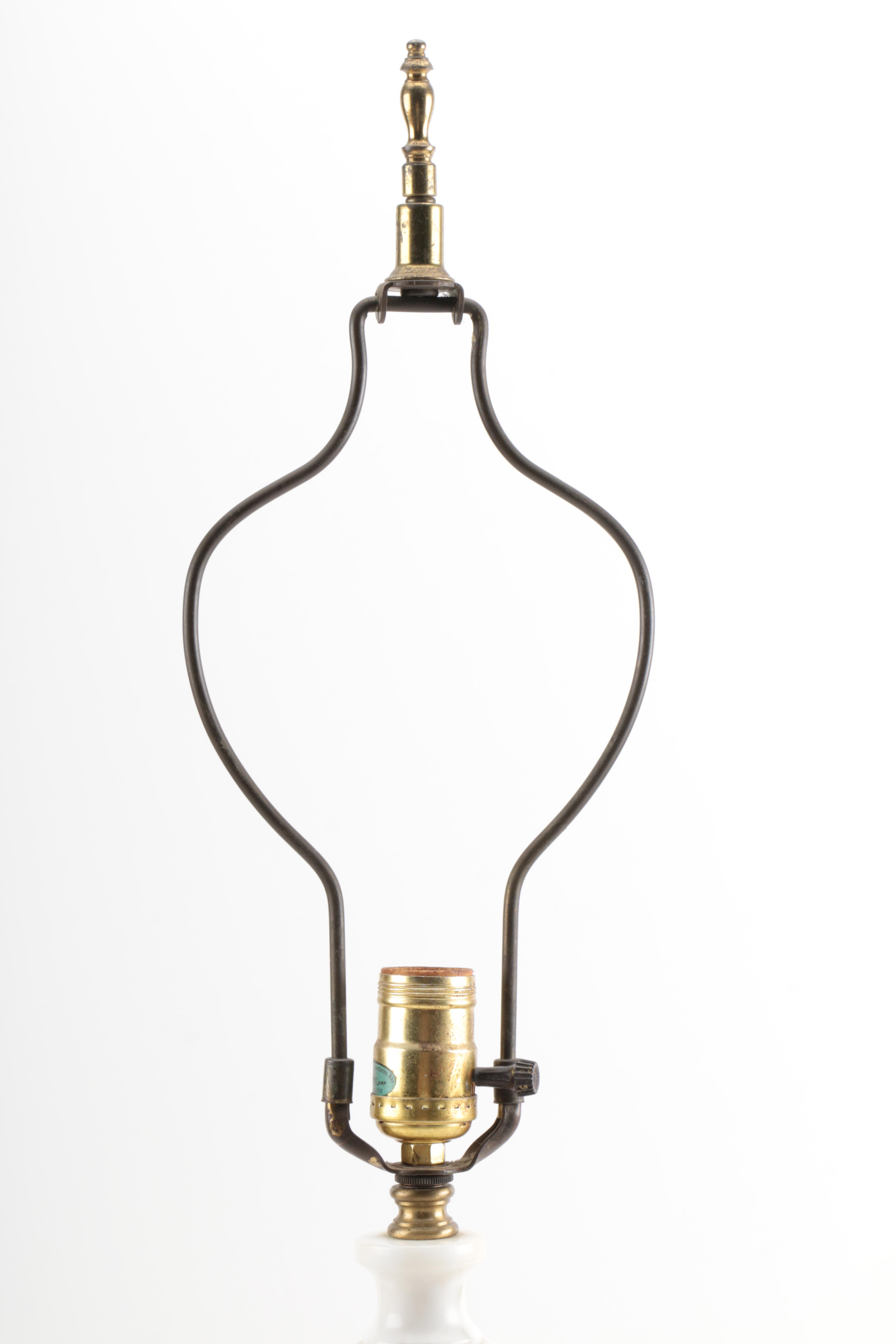 Alabaster and Brass Lamps