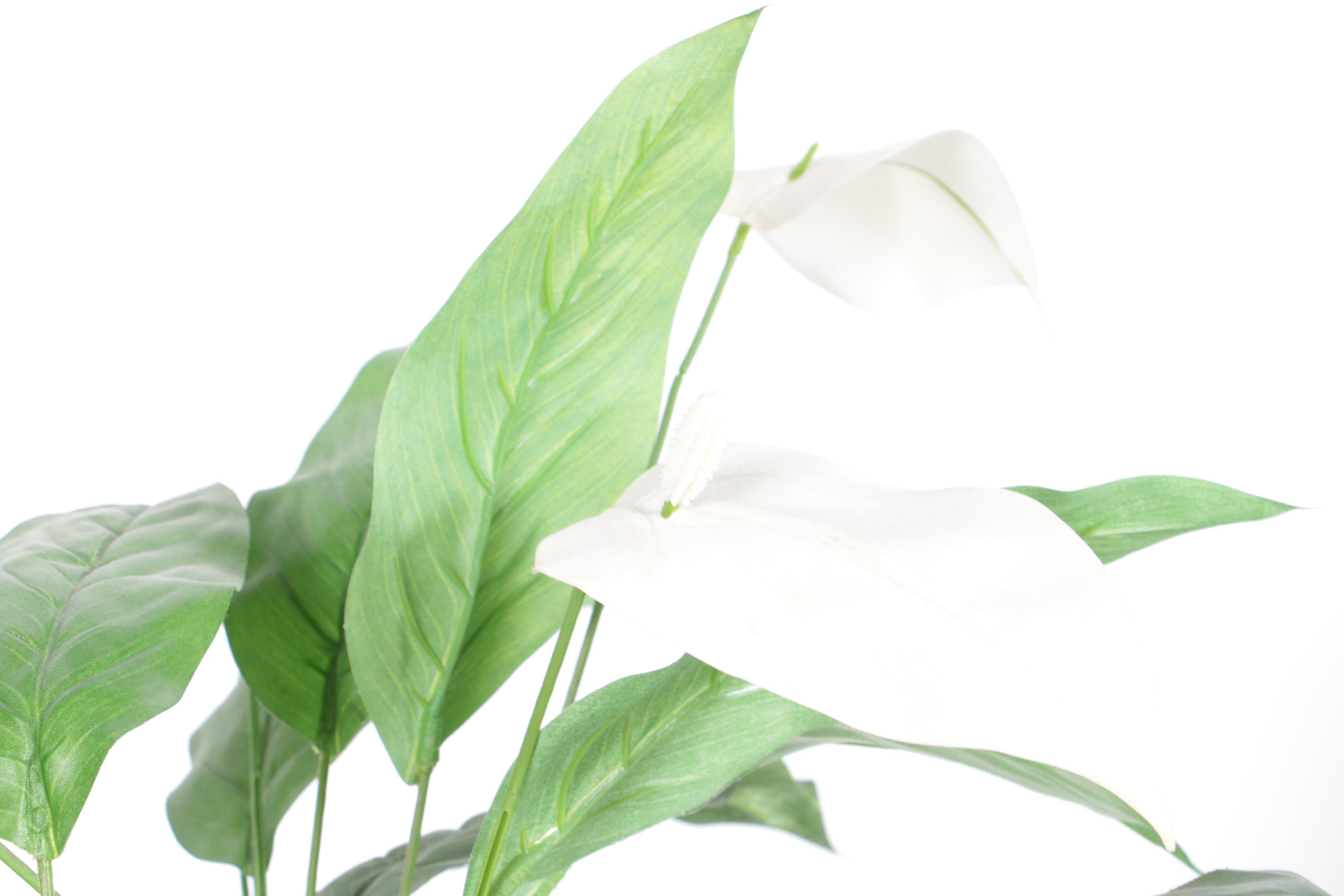 Metal Planters With Faux Greenery