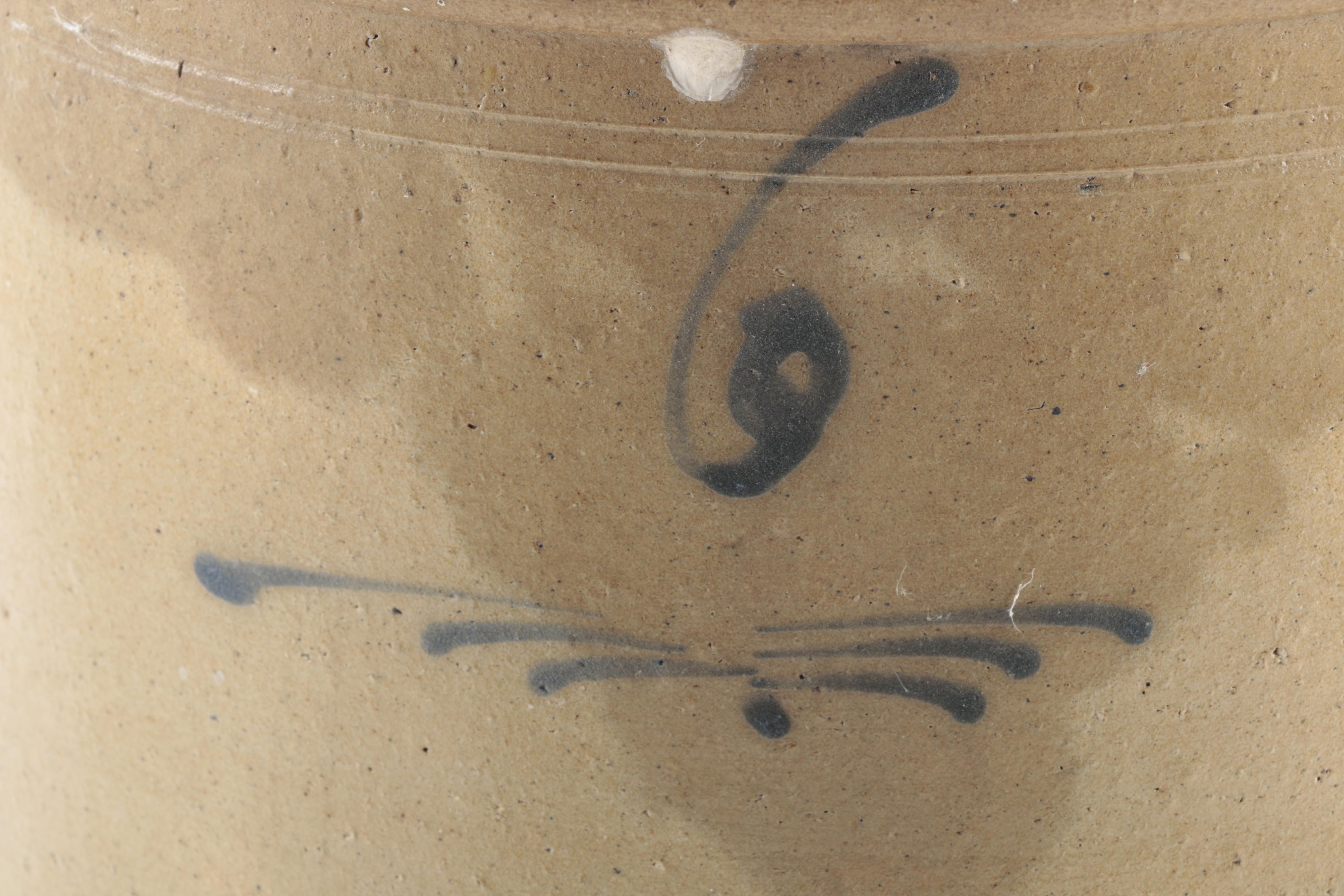 Vintage 6 Gallon Stoneware Crock