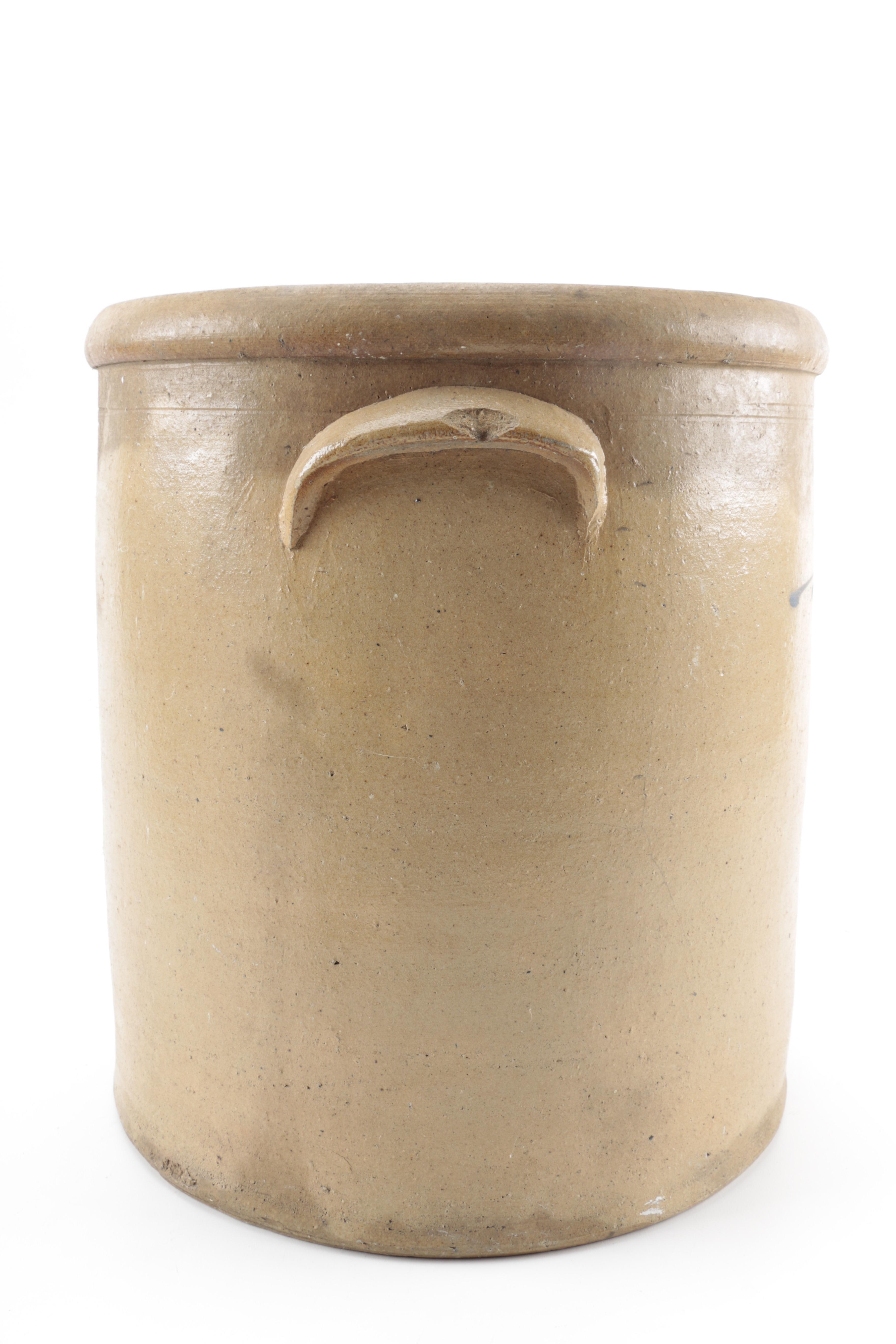 Vintage 6 Gallon Stoneware Crock