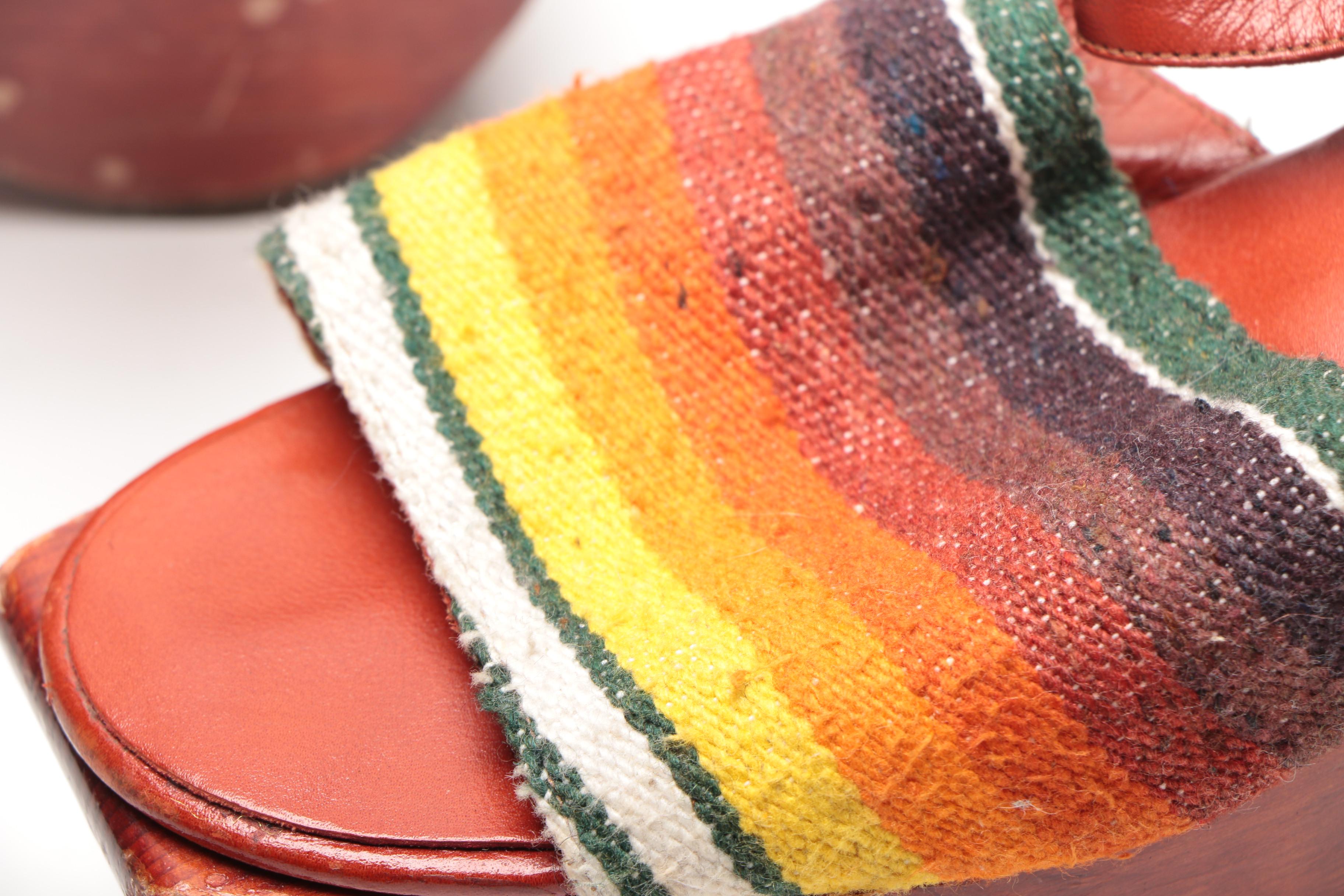 1970s Kloi Klog by Kimmel Wooden Platform Shoes