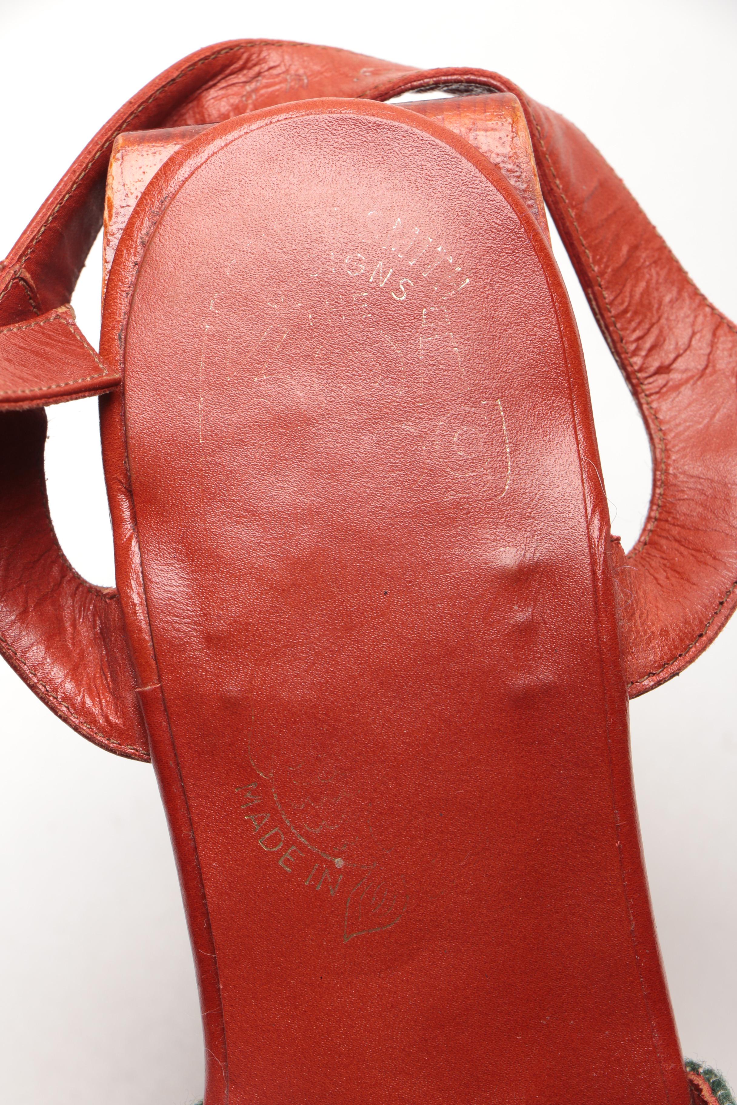 1970s Kloi Klog by Kimmel Wooden Platform Shoes