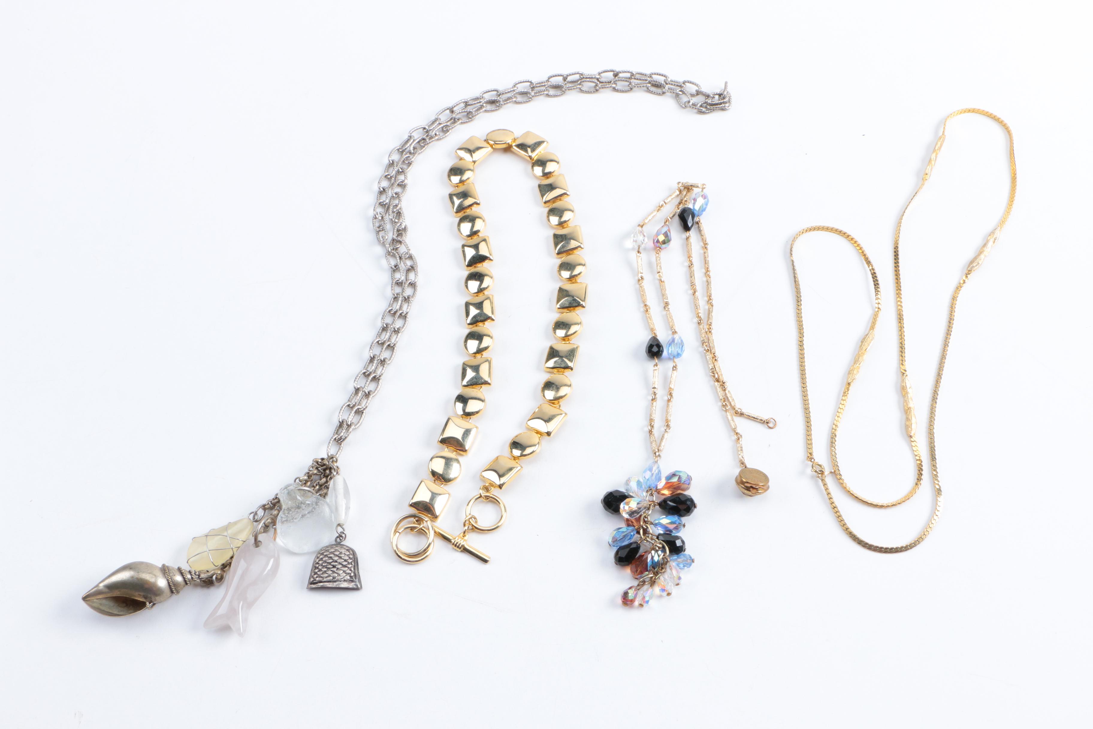 Gold Tone Vintage Costume Necklaces