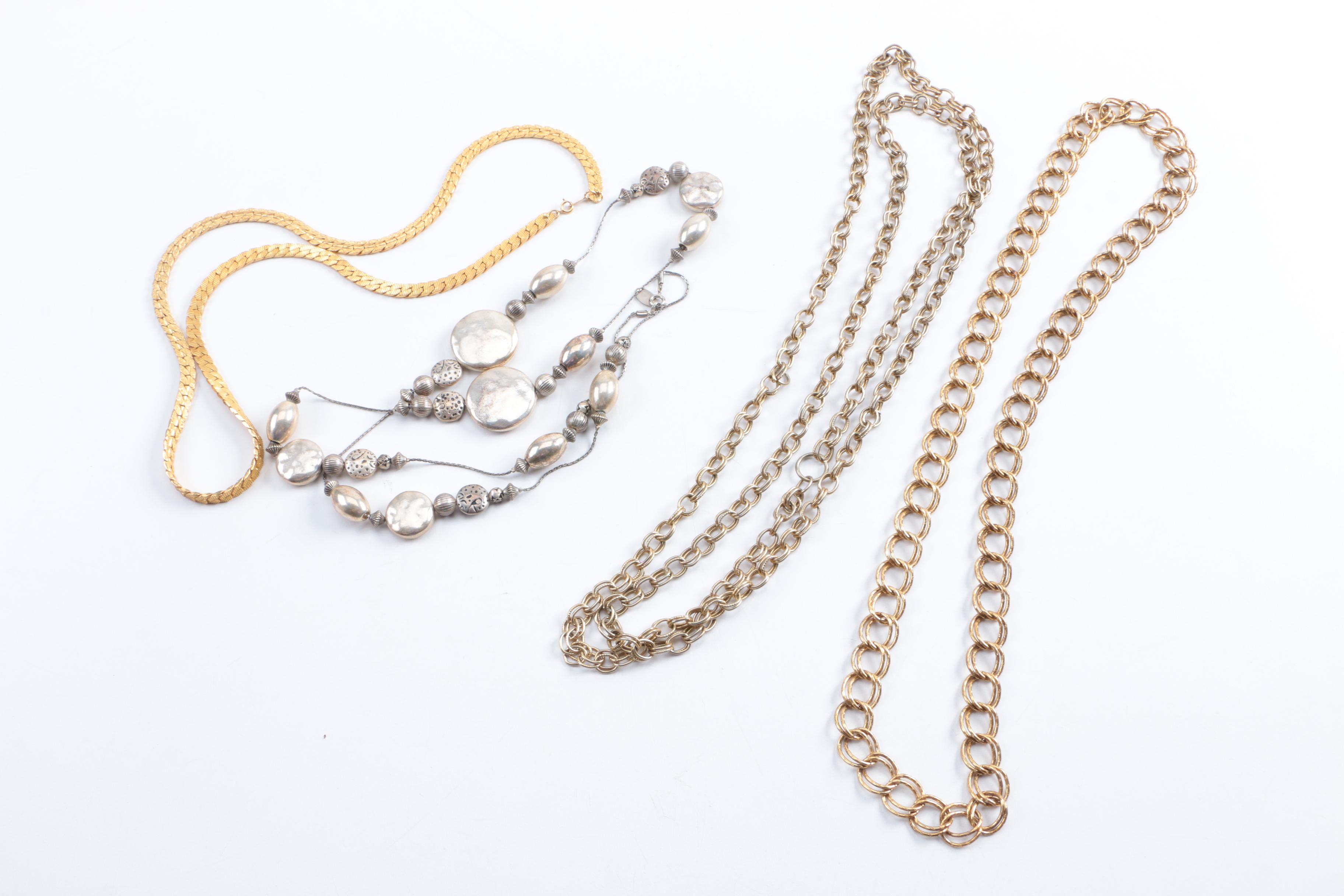 Gold Tone Vintage Costume Necklaces