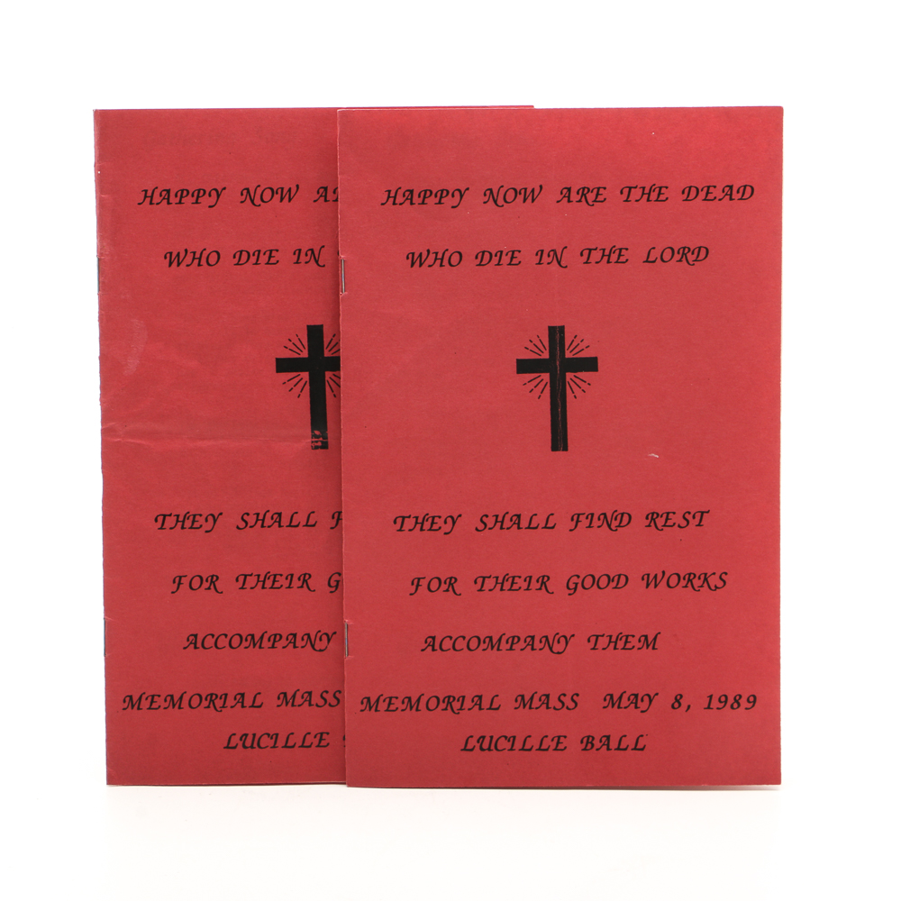 Lucille Ball Funeral Programs May 8, 1989