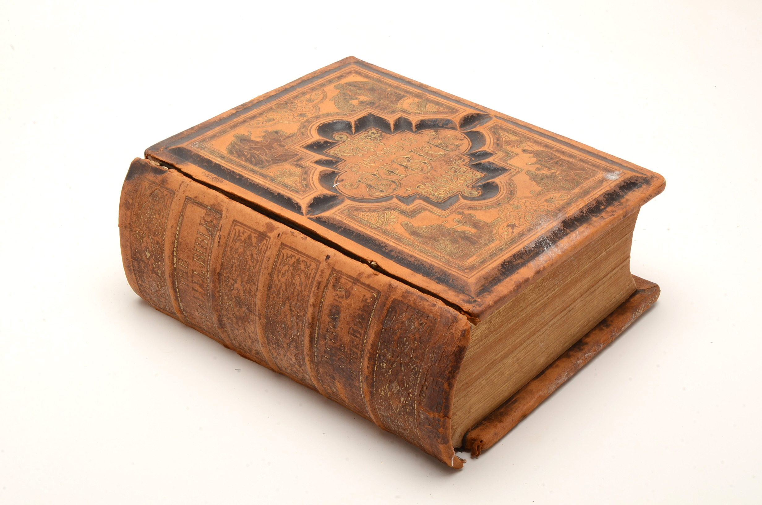 Antique Victorian Pictorial Bible