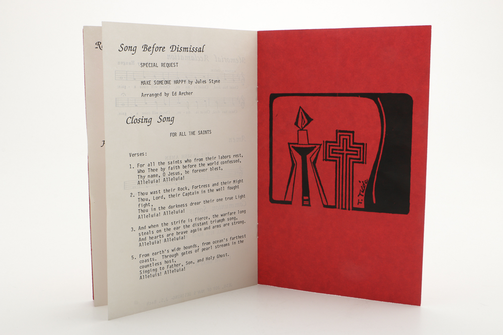 Lucille Ball Funeral Programs May 8, 1989