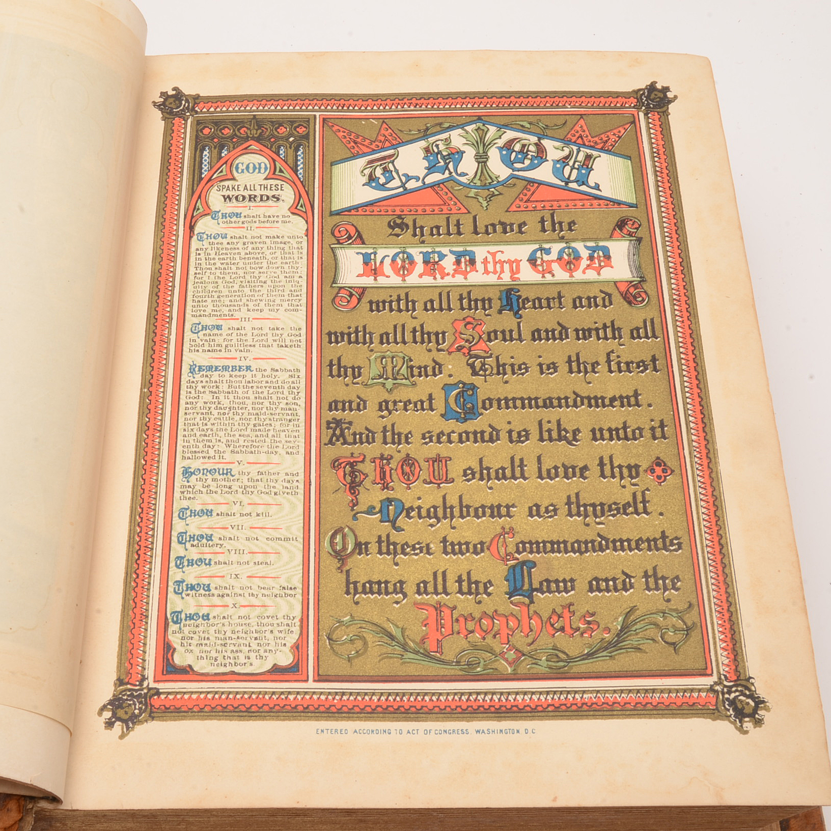 Antique Victorian Pictorial Bible