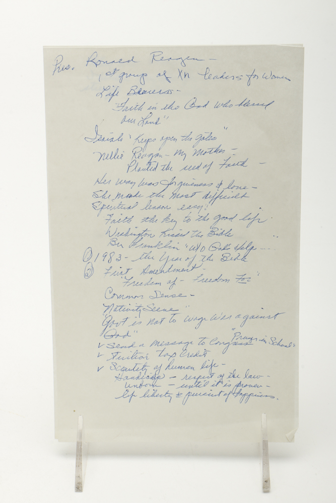 Signed Photo with President Reagan, E.  Doyle and Dr. Schuller