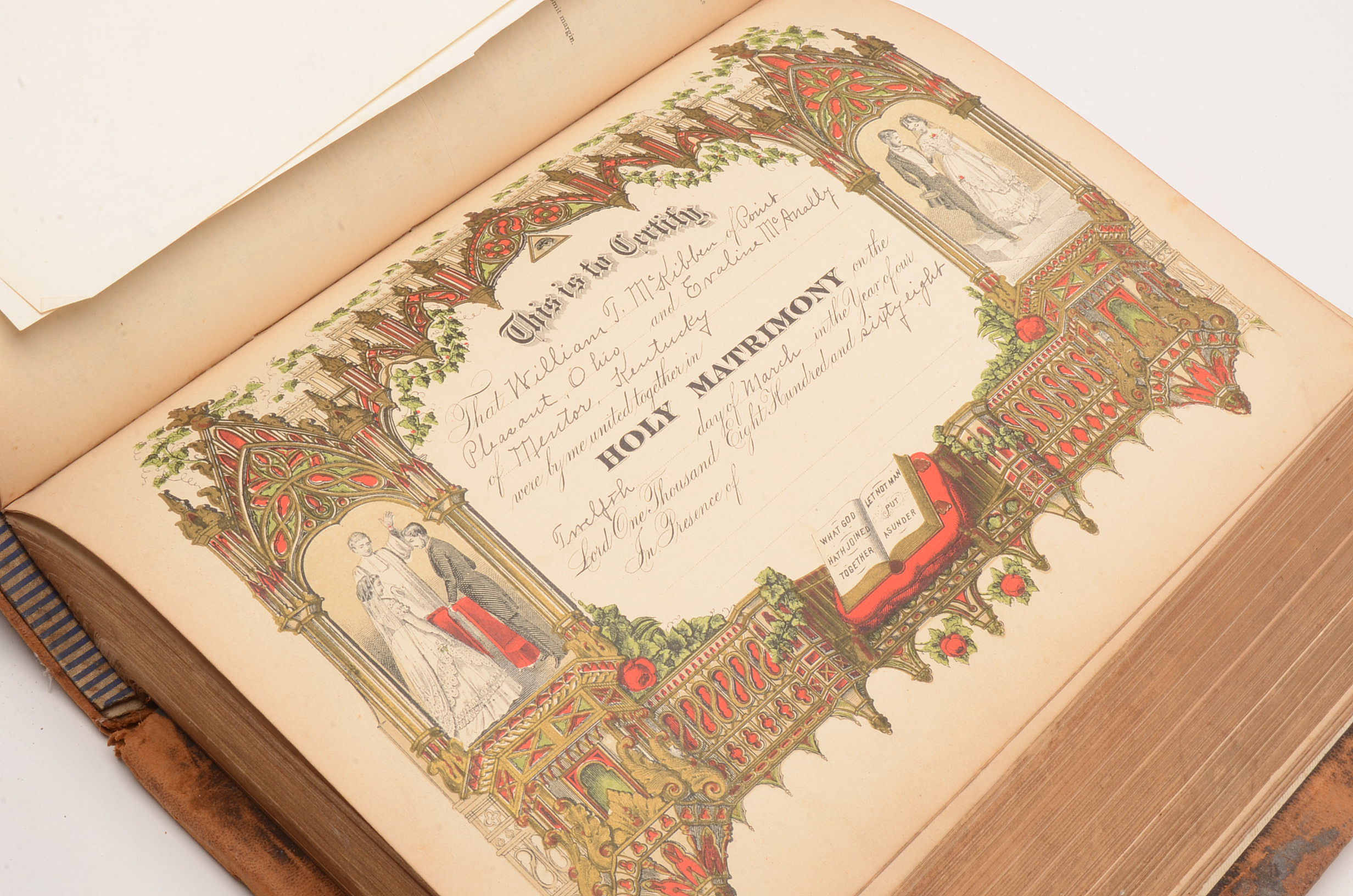 Antique Victorian Pictorial Bible