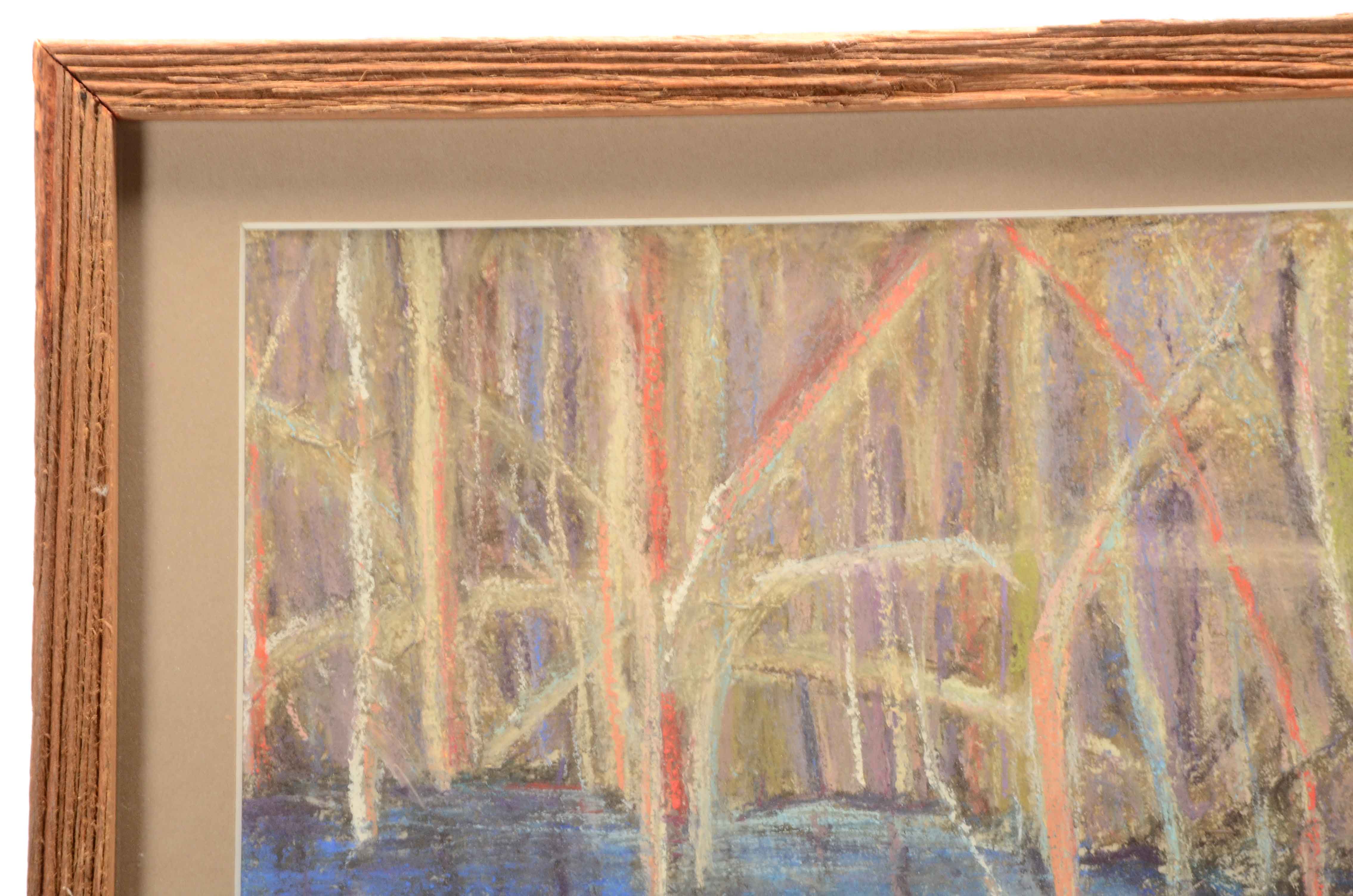 C. Swisshelm Original Signed Pastel Drawing