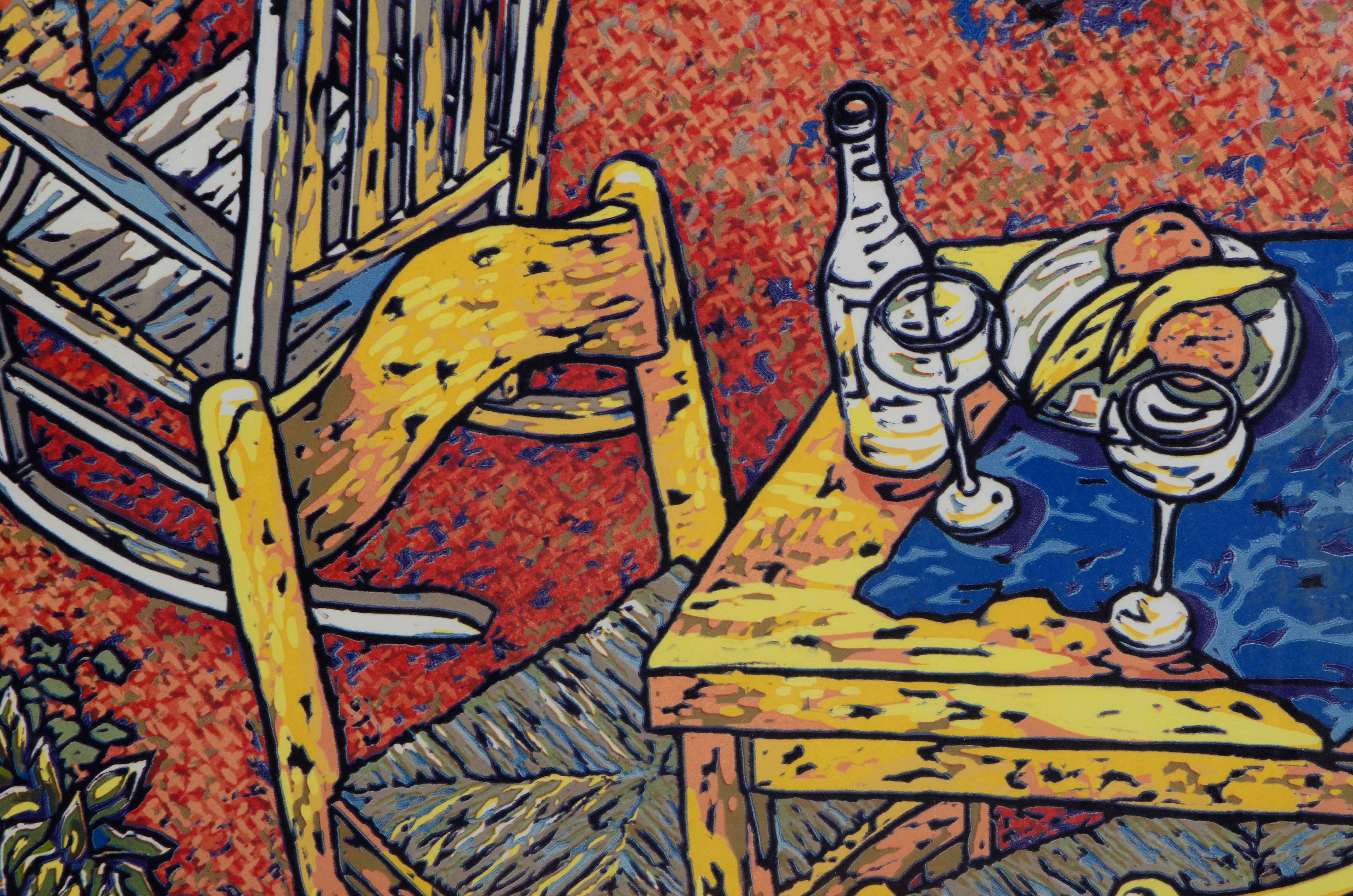 "View from Orvieto" Linocut Print By Mary Mark