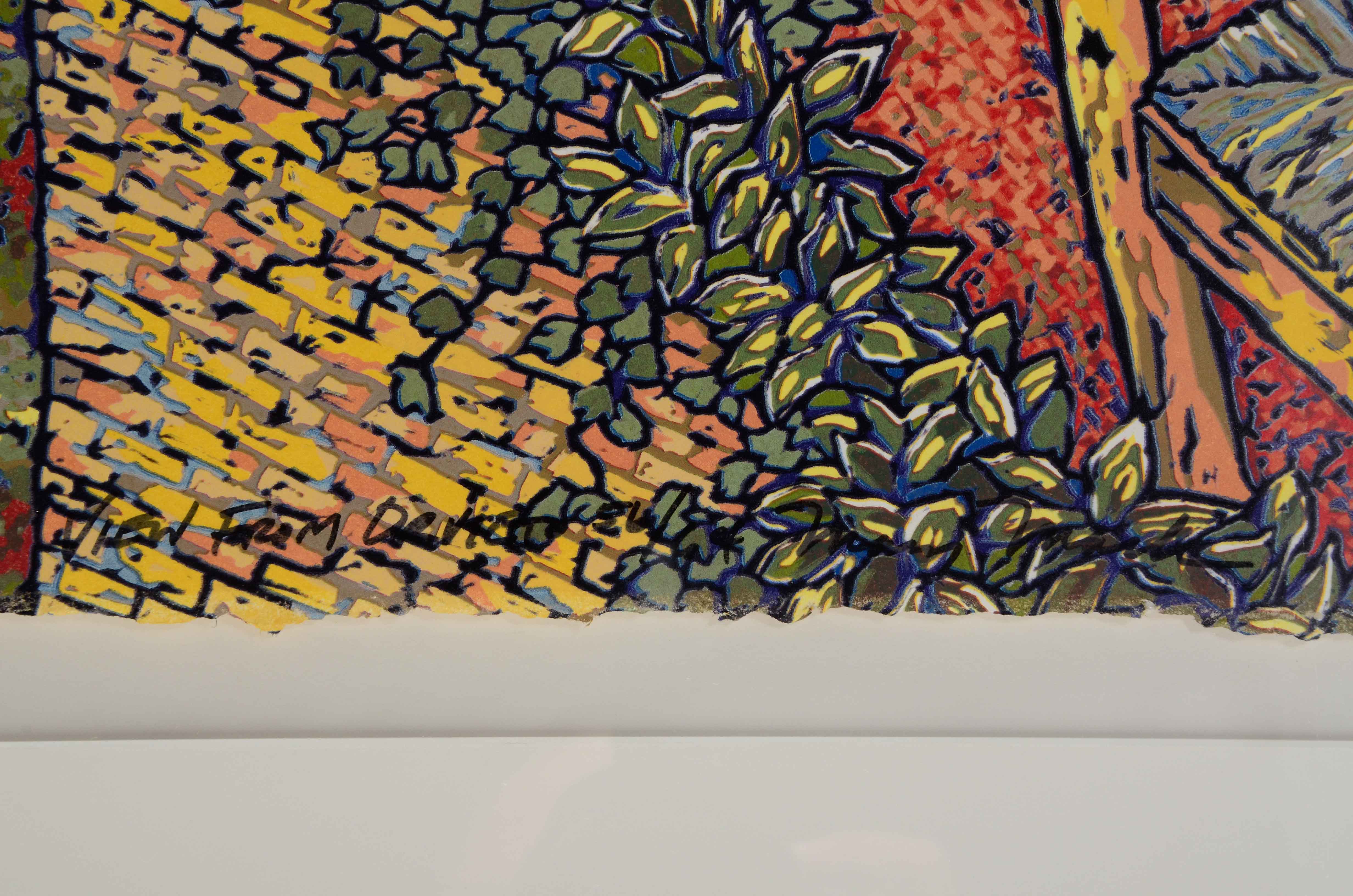 "View from Orvieto" Linocut Print By Mary Mark