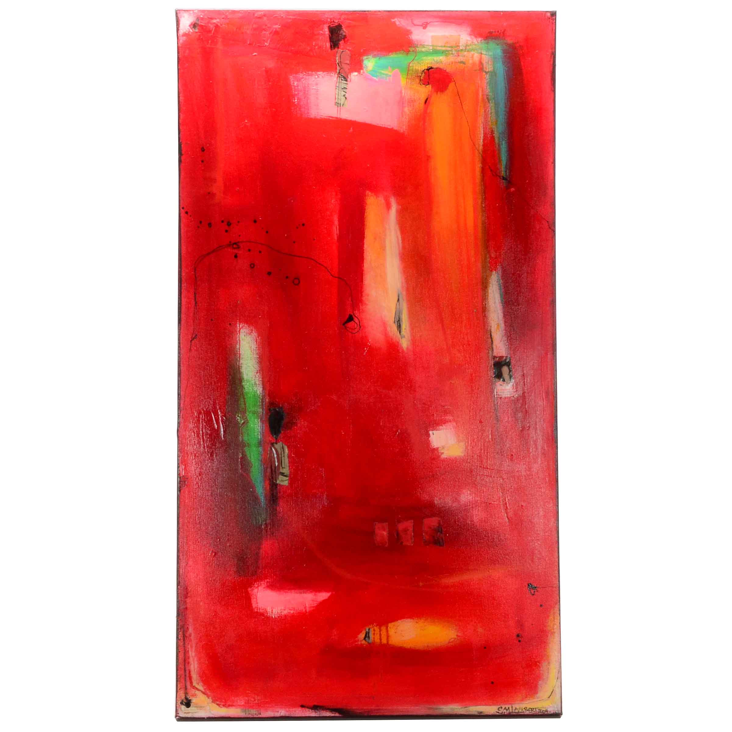 Suzanne Lambert Original 2004 Mixed Media Abstract Painting