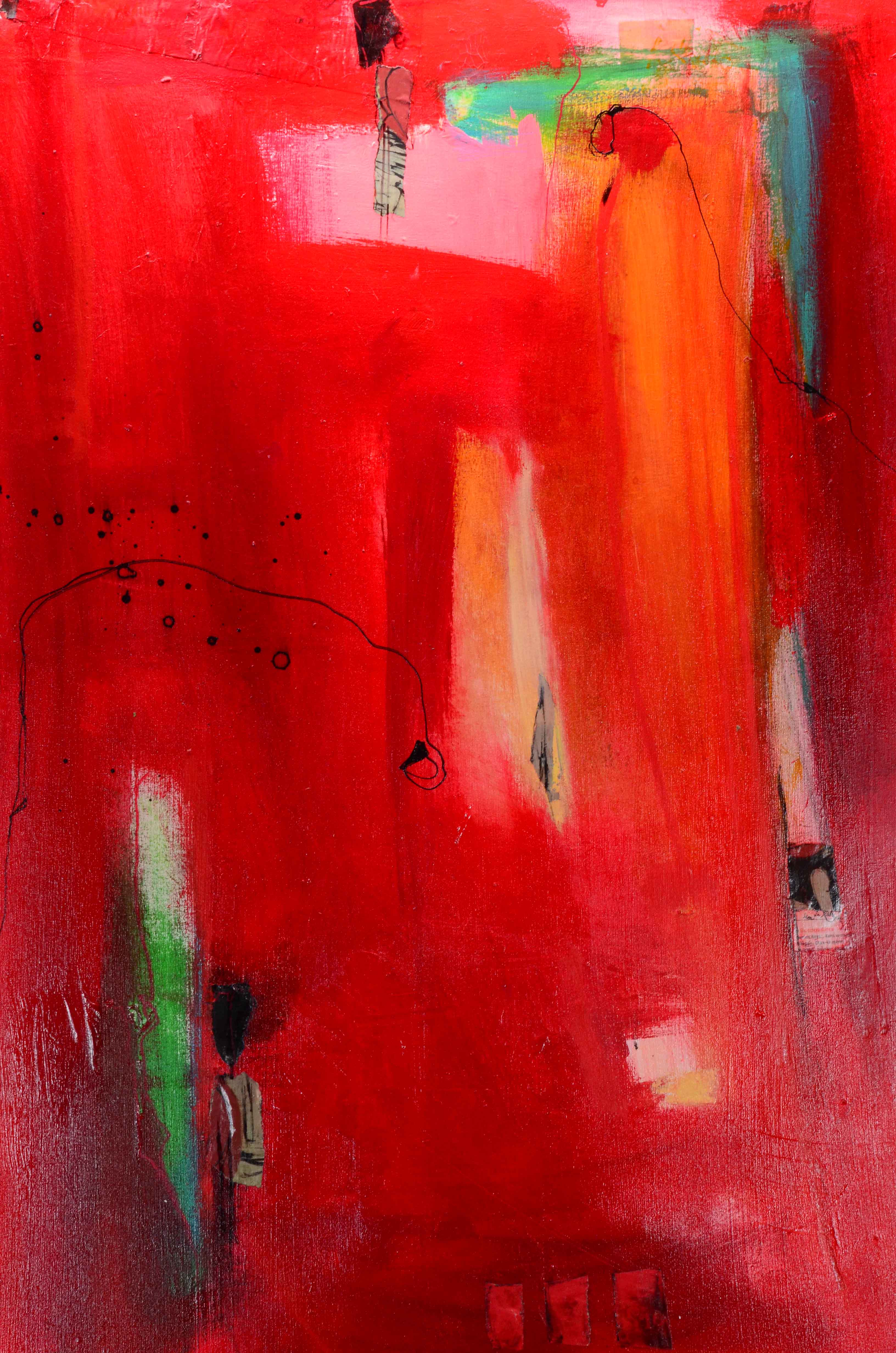 Suzanne Lambert Original 2004 Mixed Media Abstract Painting