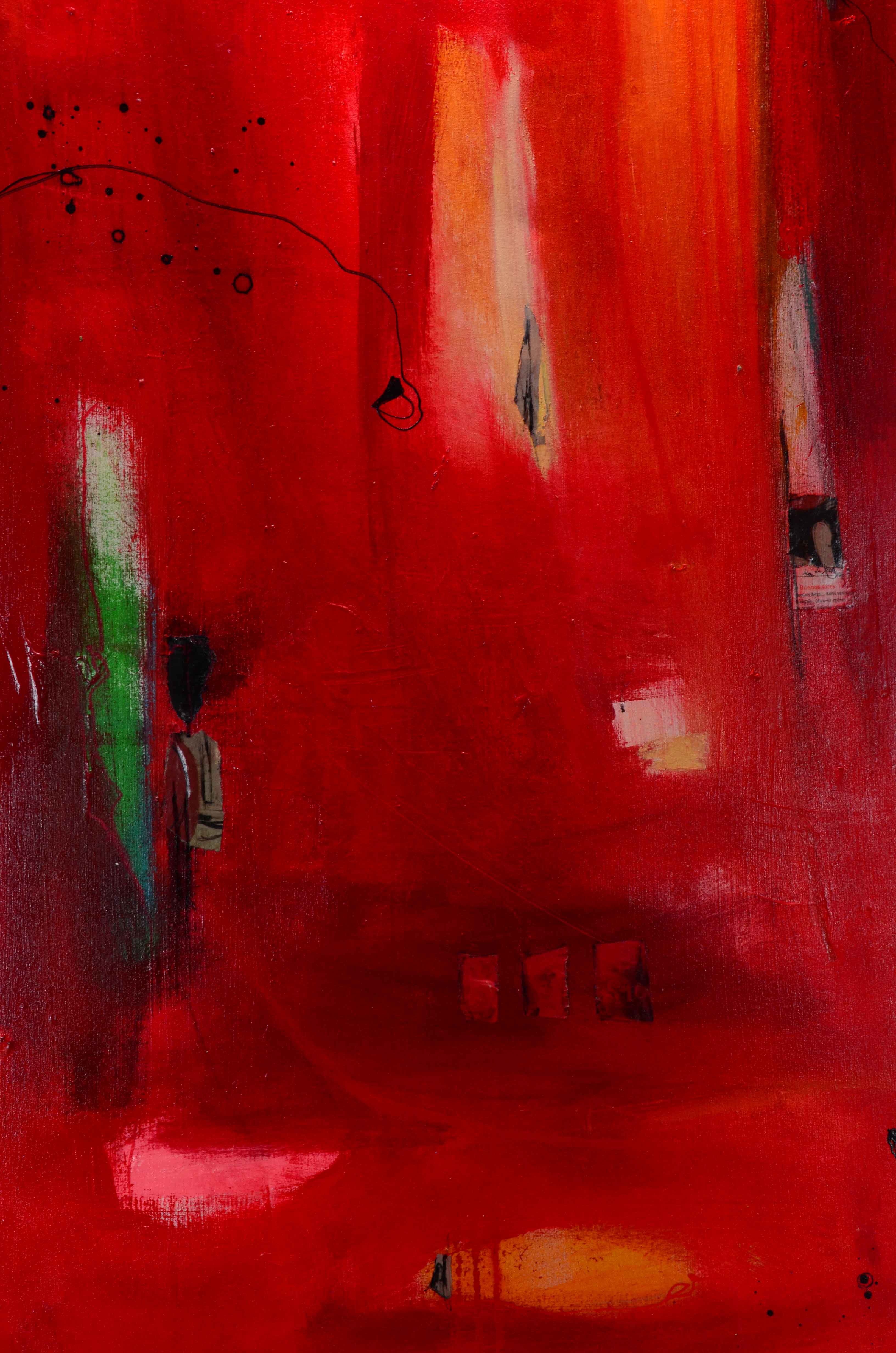 Suzanne Lambert Original 2004 Mixed Media Abstract Painting