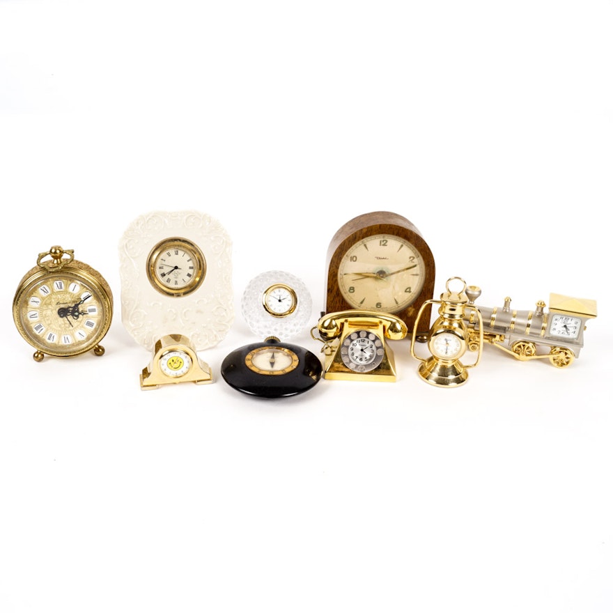 Assortment of Miniature Clocks