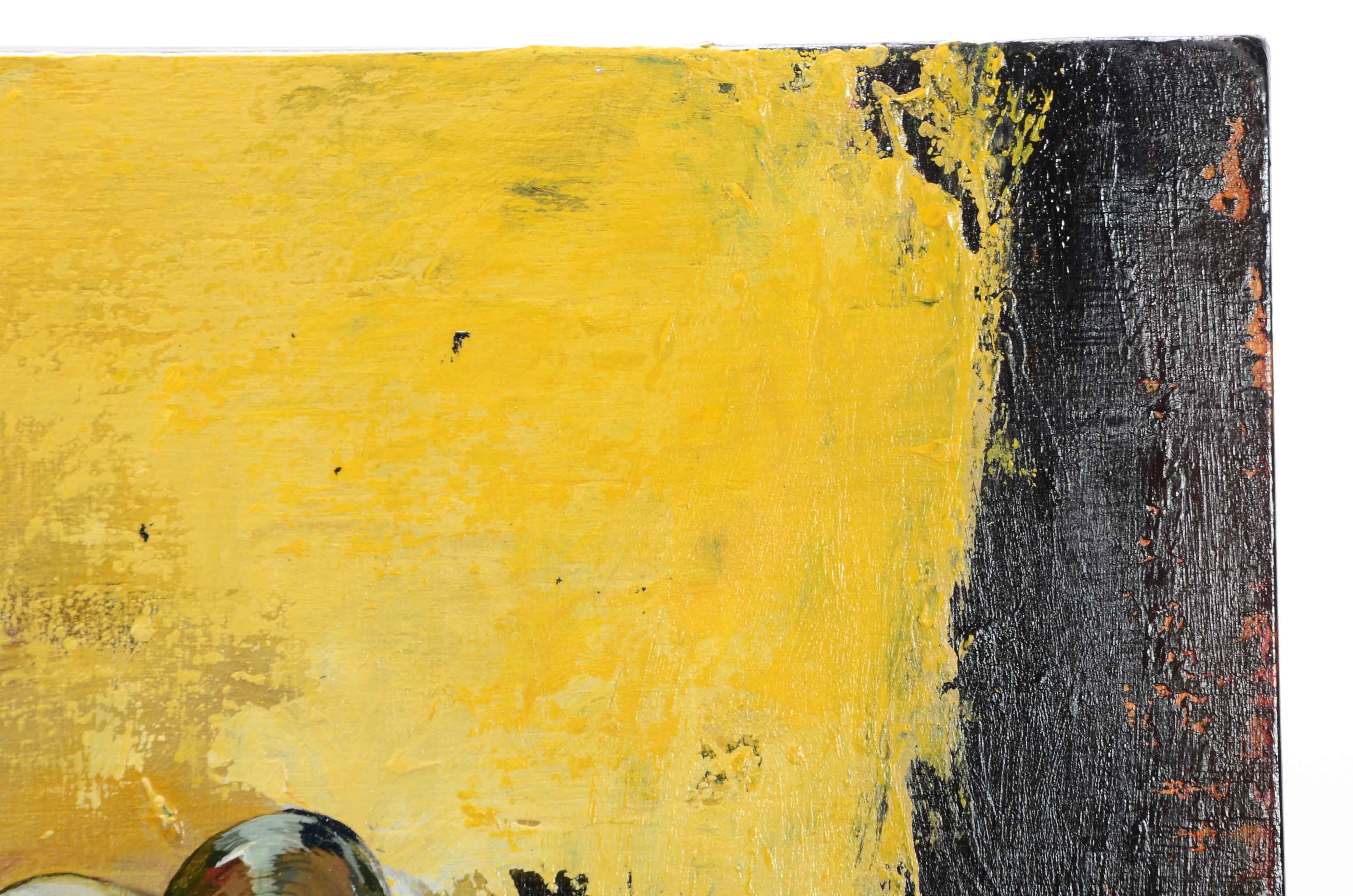 Adam Mysock Contemporary Original Oil on Wood Panel Diptych "Hit the Showers, You're Off the Team"