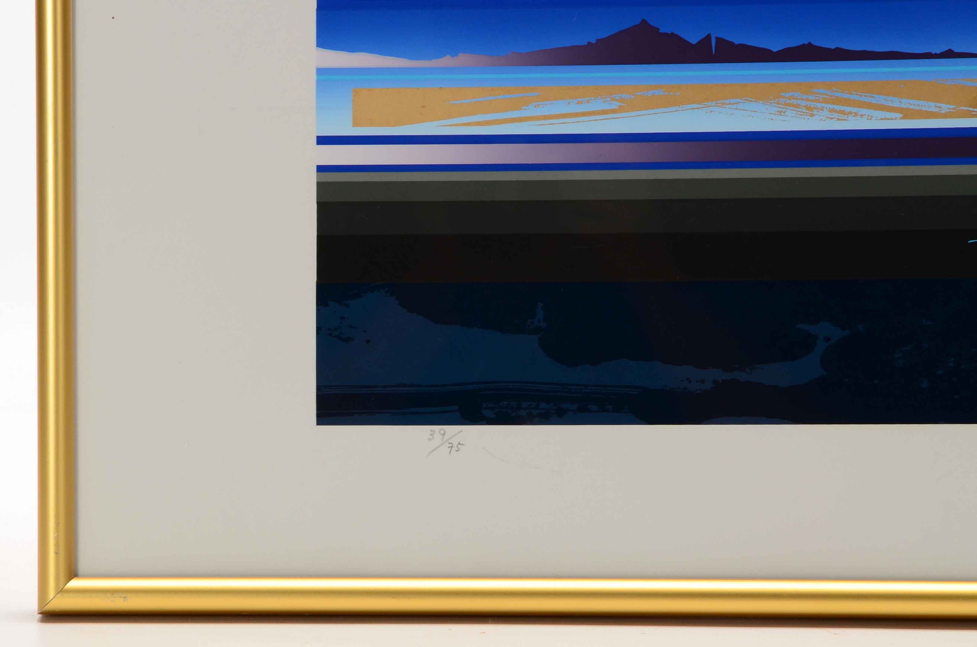 Tetsuro Sawada Signed 1985 Limited Edition Serigraph "Blue Horizon"