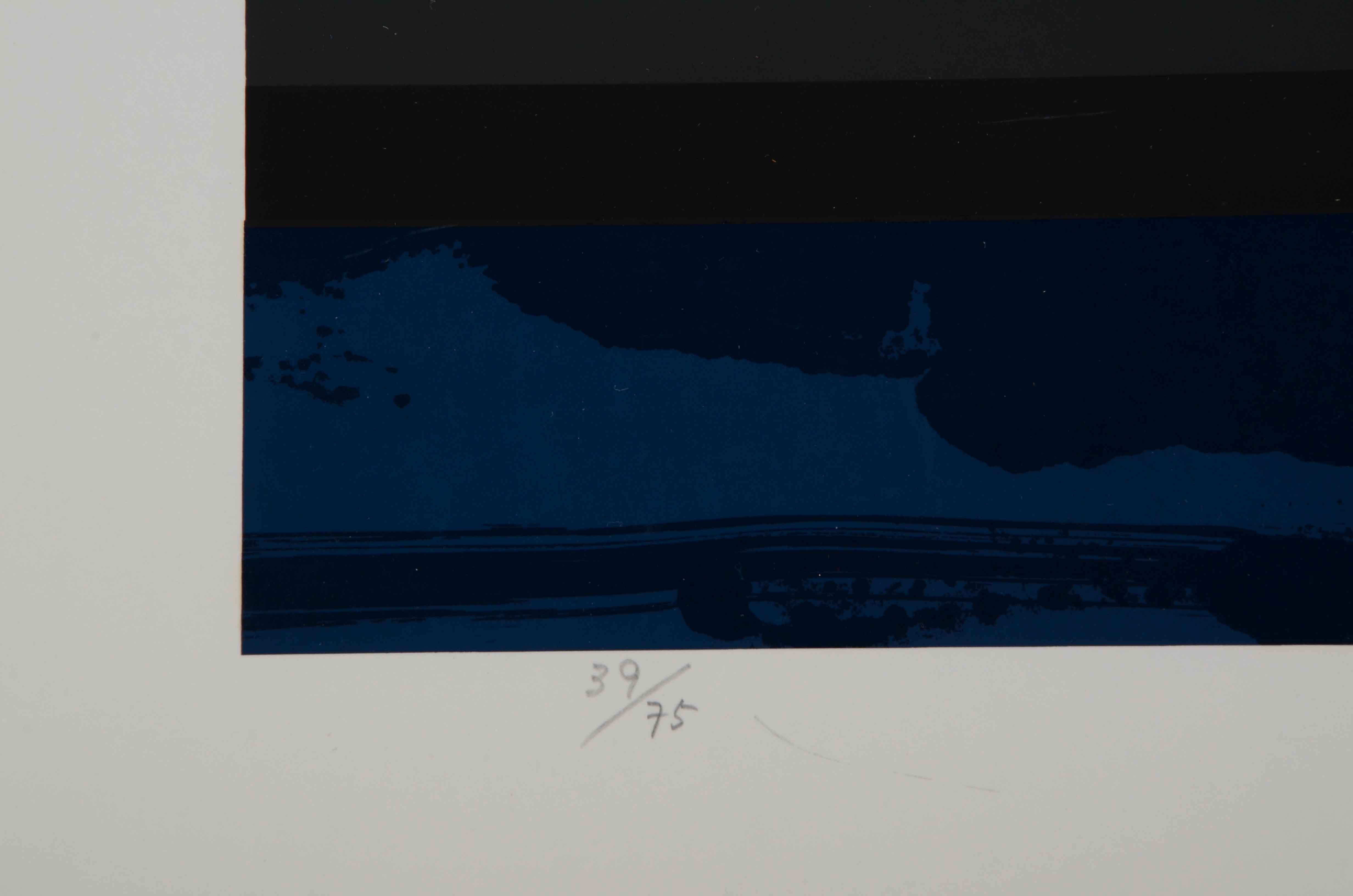Tetsuro Sawada Signed 1985 Limited Edition Serigraph "Blue Horizon"