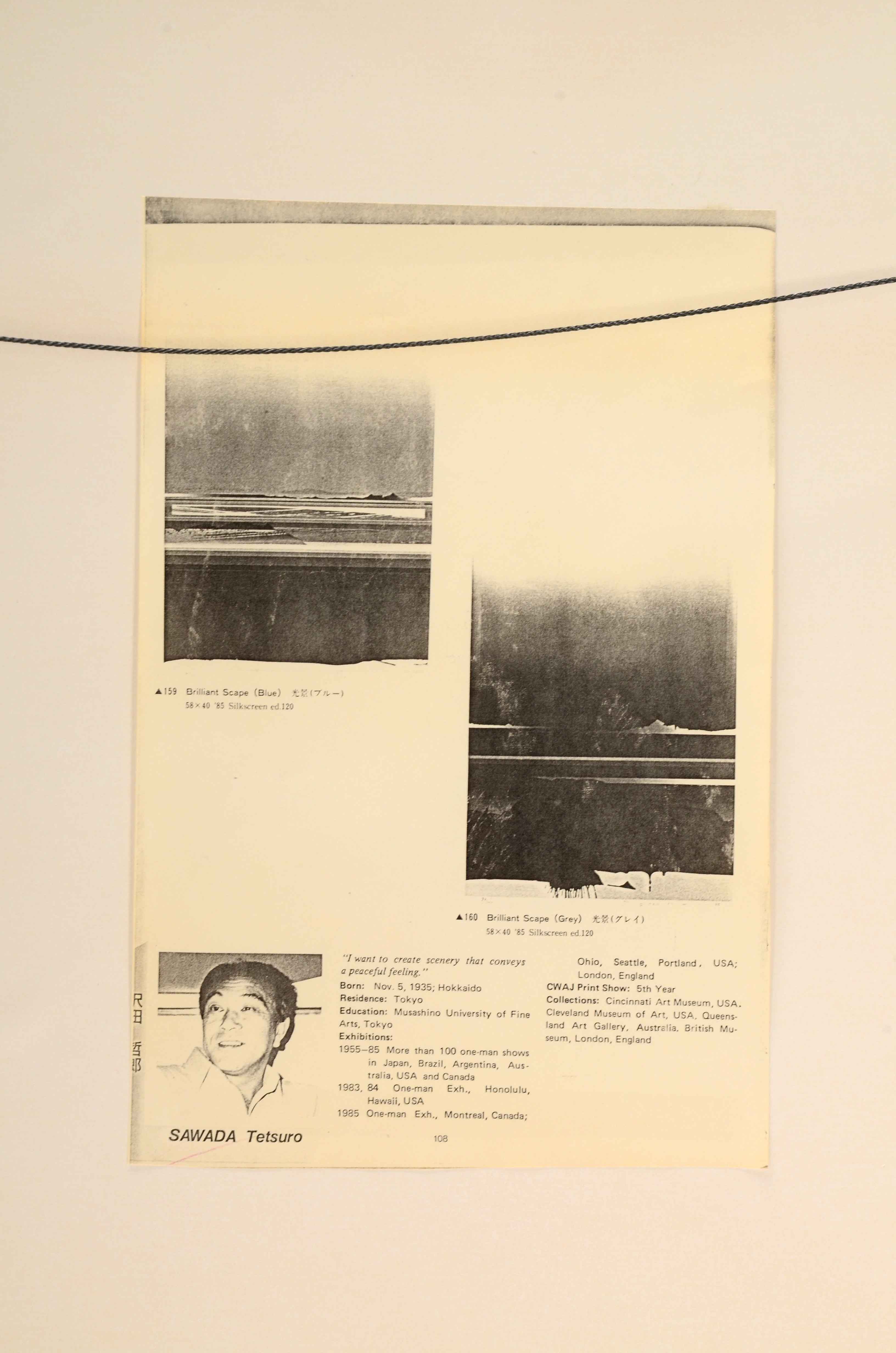 Tetsuro Sawada Signed 1985 Limited Edition Serigraph "Blue Horizon"