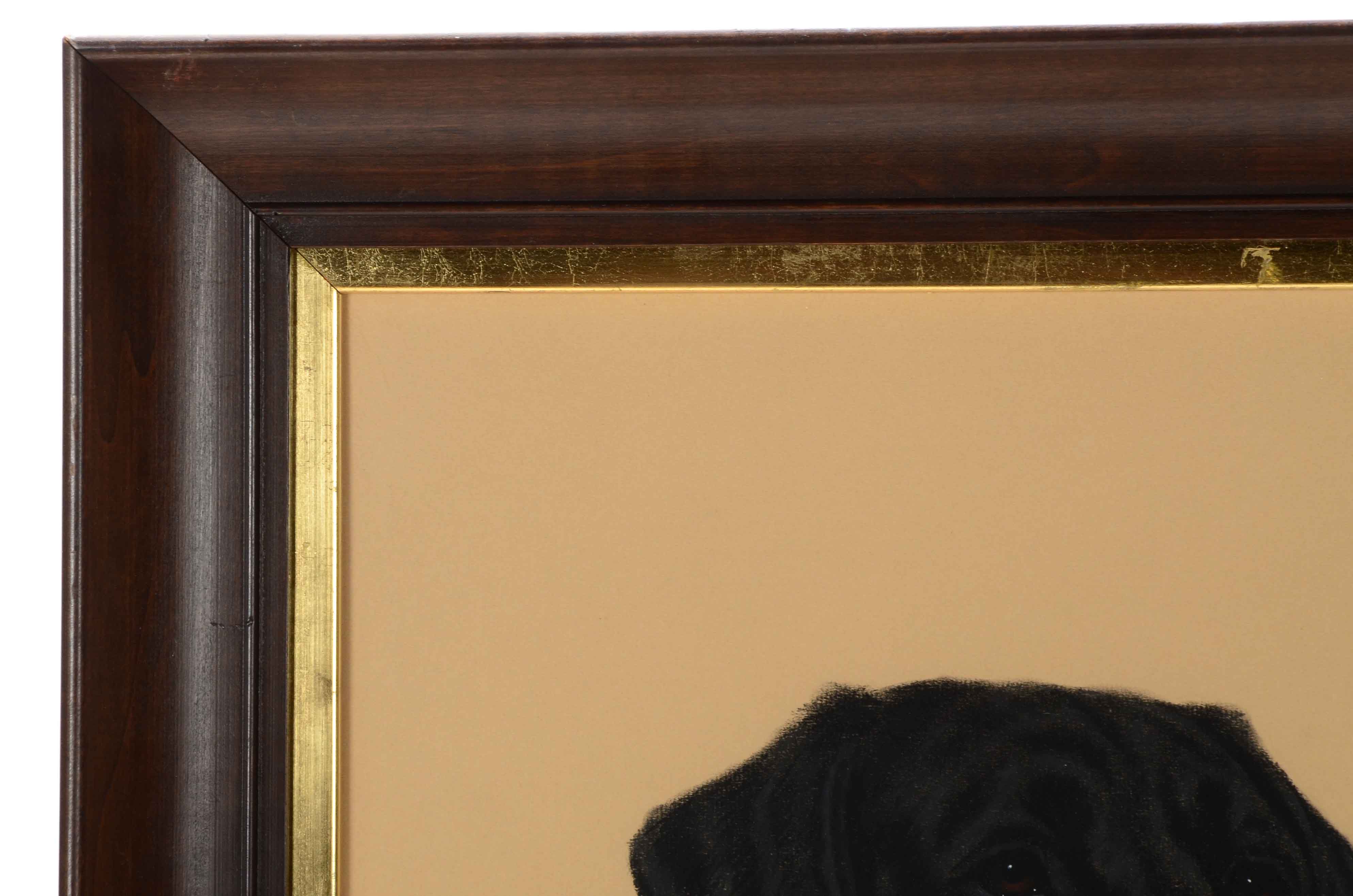 Robert Hickey Original Vintage Pastel Dog Portrait "Brit"