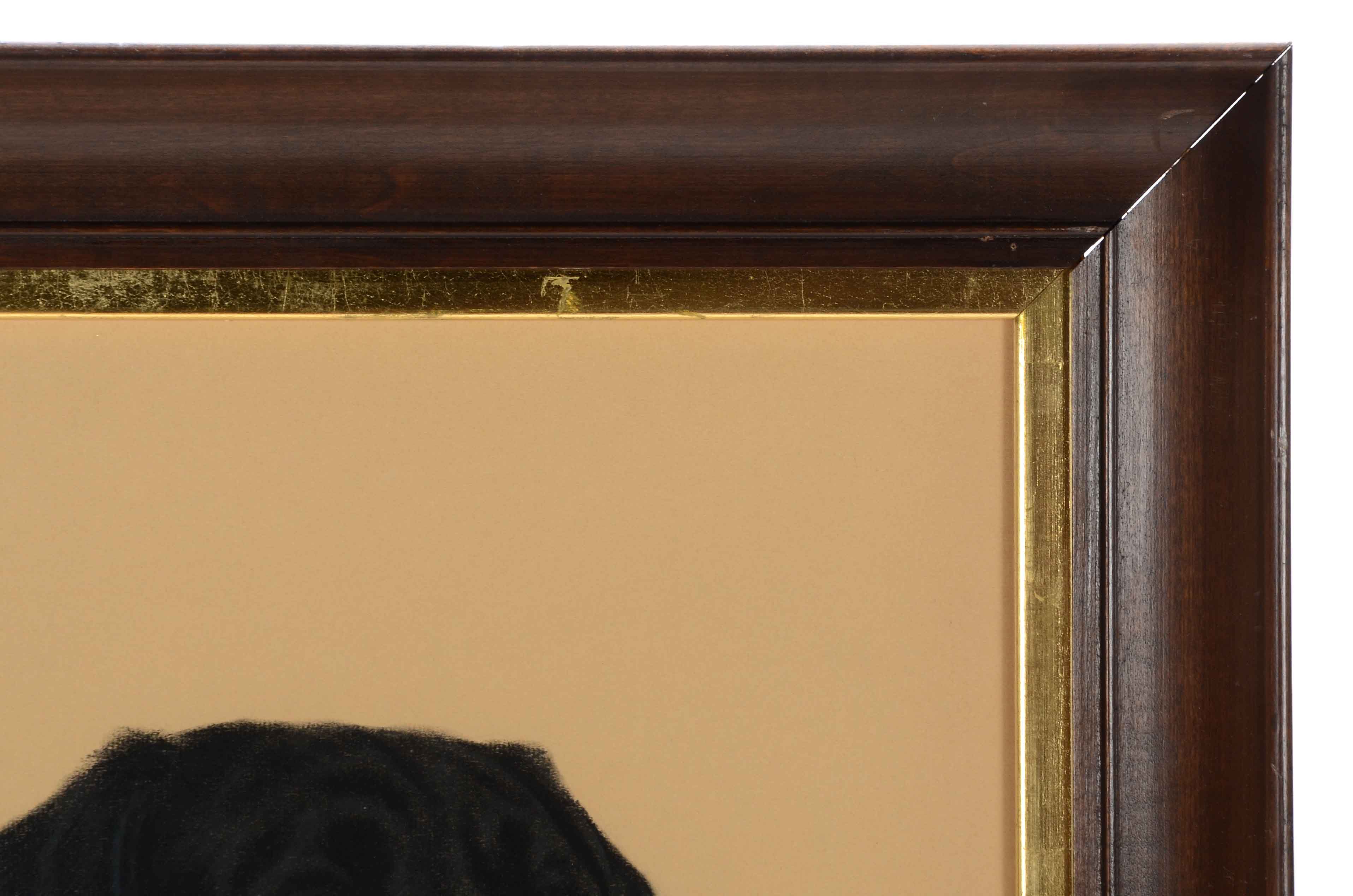 Robert Hickey Original Vintage Pastel Dog Portrait "Brit"