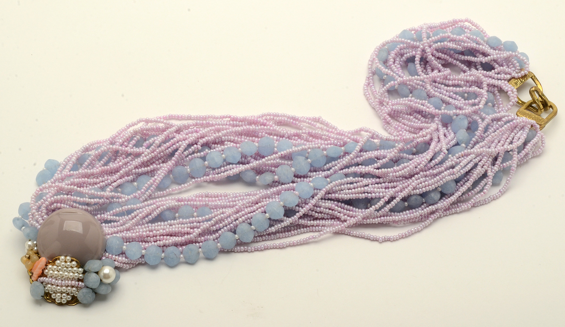 Luisa Conti Italian Glass Bead Torsade Necklace