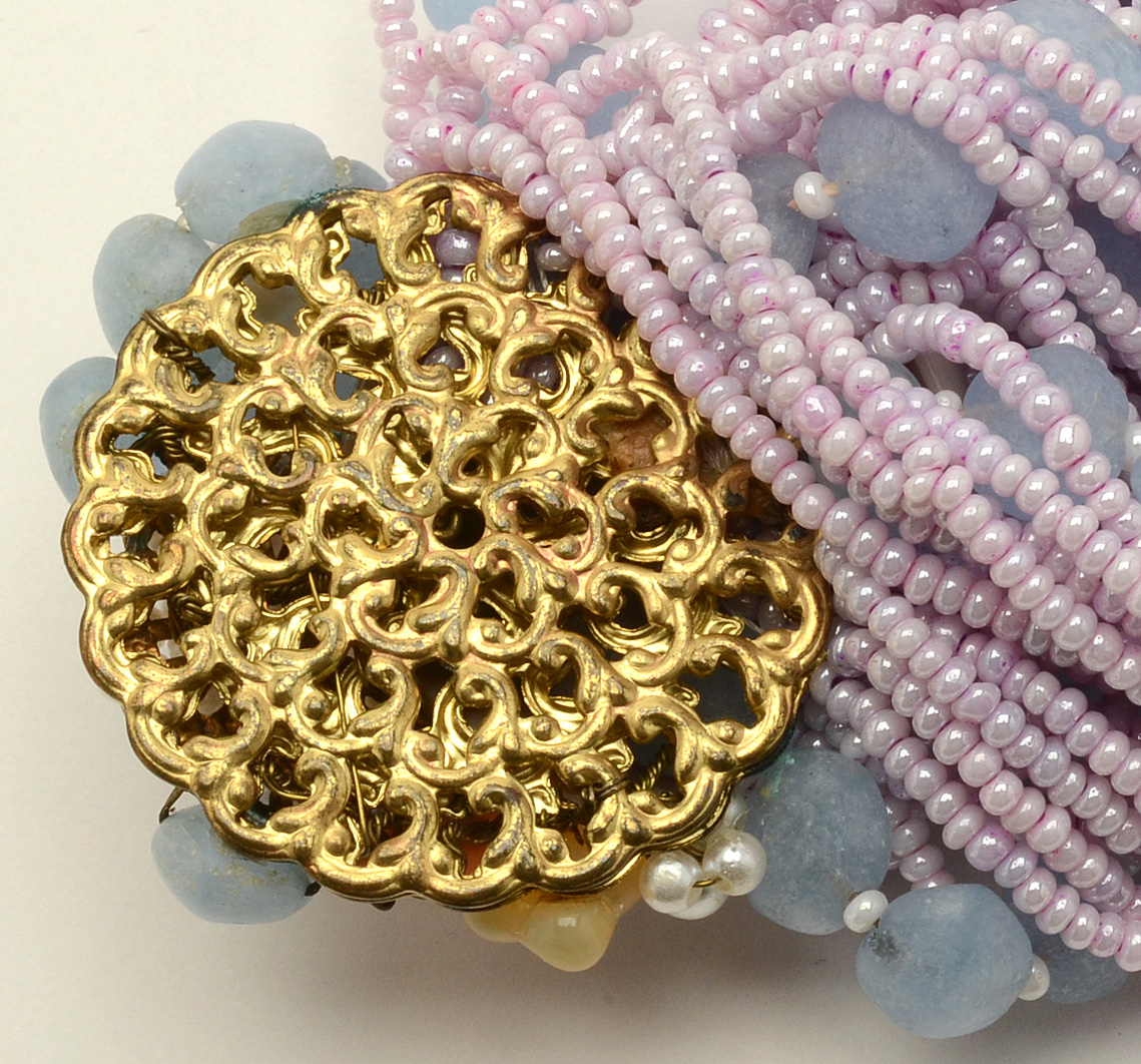 Luisa Conti Italian Glass Bead Torsade Necklace